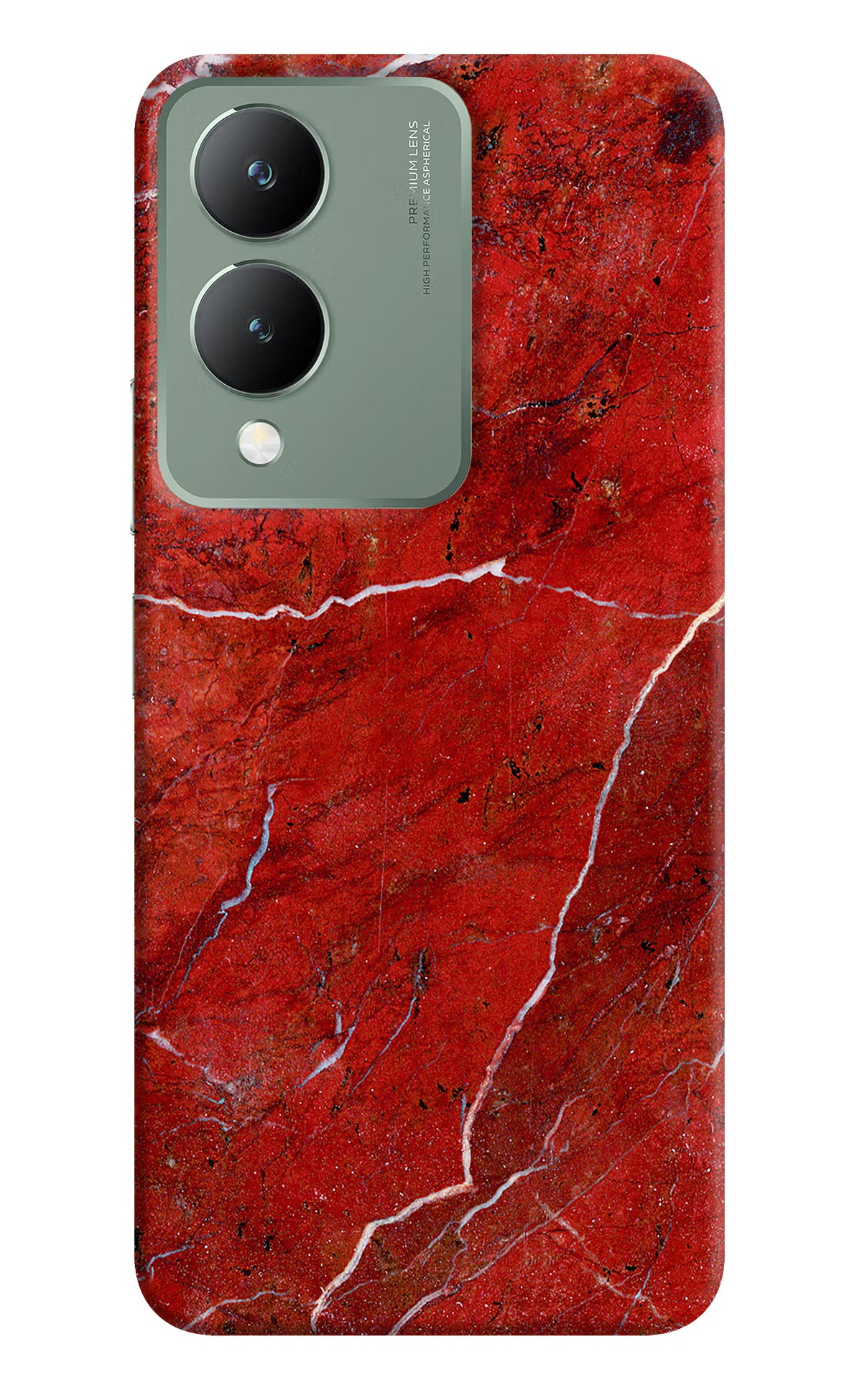 Red Marble Design Vivo Y17s Back Cover - Red Marble Design Vivo Y17s Back Cover Red Marble Design Vivo Y17s Back Cover