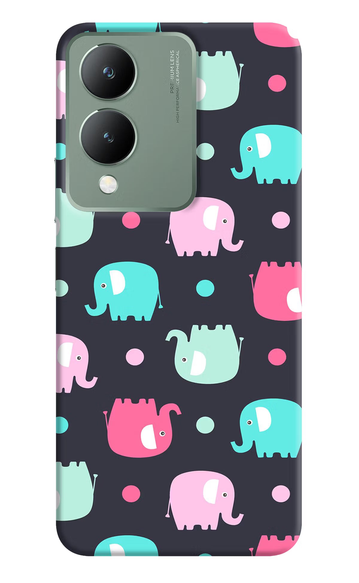 Elephants Vivo Y17s Back Cover - Elephants Vivo Y17s Back Cover Elephants Vivo Y17s Back Cover
