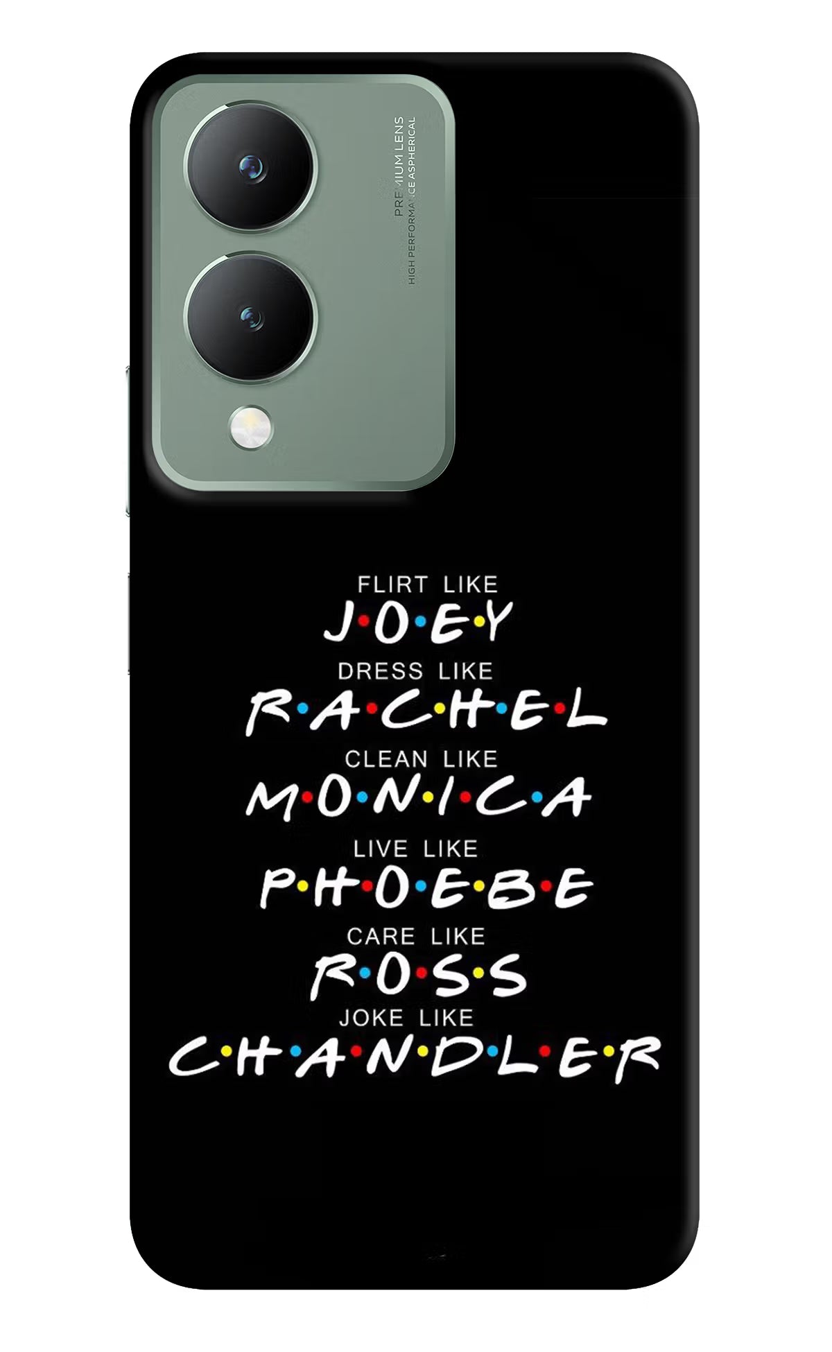 FRIENDS Character Vivo Y17s Back Cover - FRIENDS Character Vivo Y17s Back Cover FRIENDS Character Vivo Y17s Back Cover