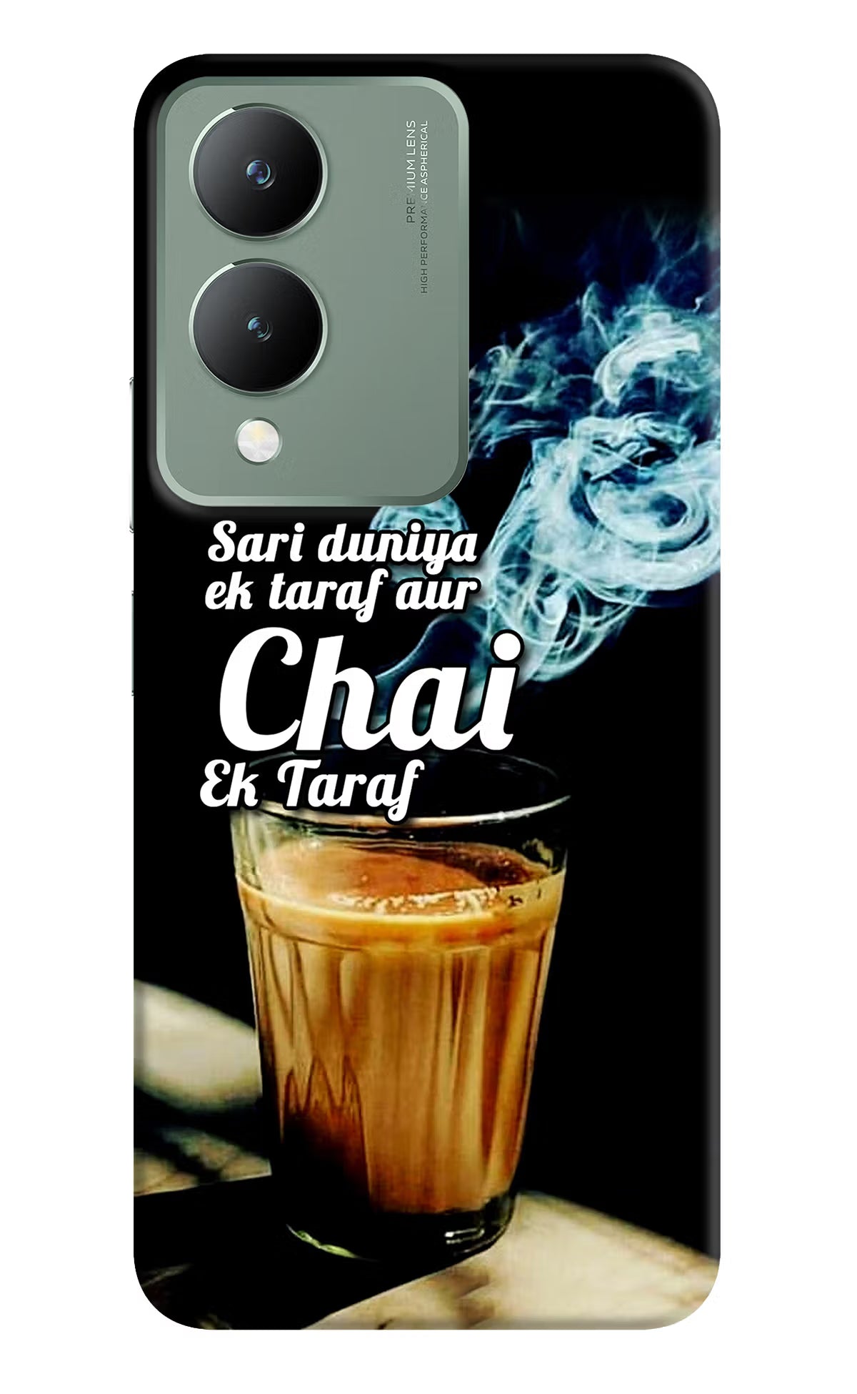 Chai Ek Taraf Quote Vivo Y17s Back Cover - Chai Ek Taraf Quote Vivo Y17s Back Cover Chai Ek Taraf Quote Vivo Y17s Back Cover