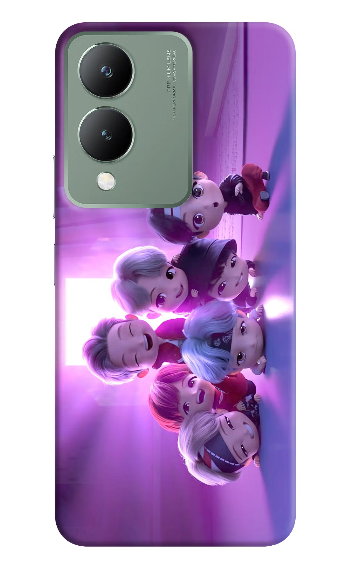 BTS Chibi Vivo Y17s Back Cover - BTS Chibi Vivo Y17s Back Cover BTS Chibi Vivo Y17s Back Cover