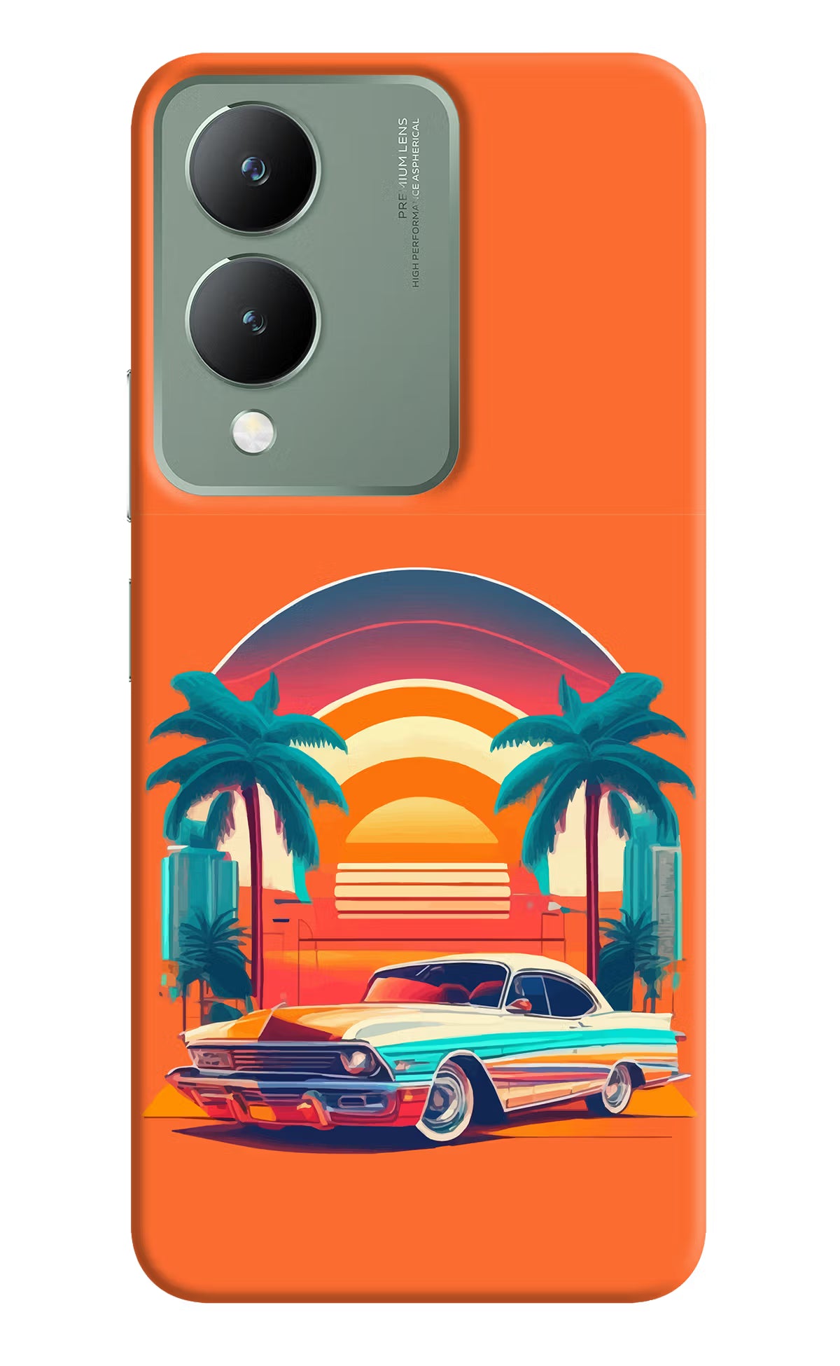 Palm Drive 80s Vivo Y17s Back Cover - Palm Drive 80s Vivo Y17s Back Cover Palm Drive 80s Vivo Y17s Back Cover