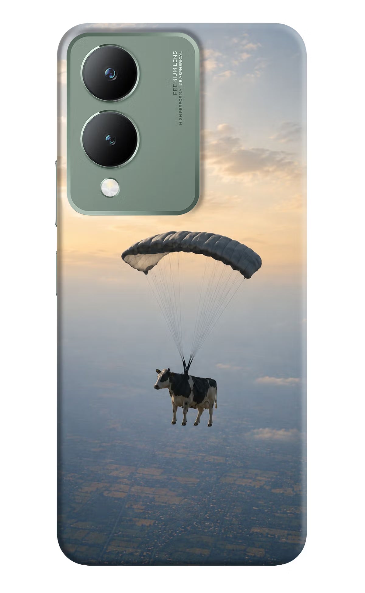 Skydiving Cow Vivo Y17s Back Cover - Skydiving Cow Vivo Y17s Back Cover Skydiving Cow Vivo Y17s Back Cover