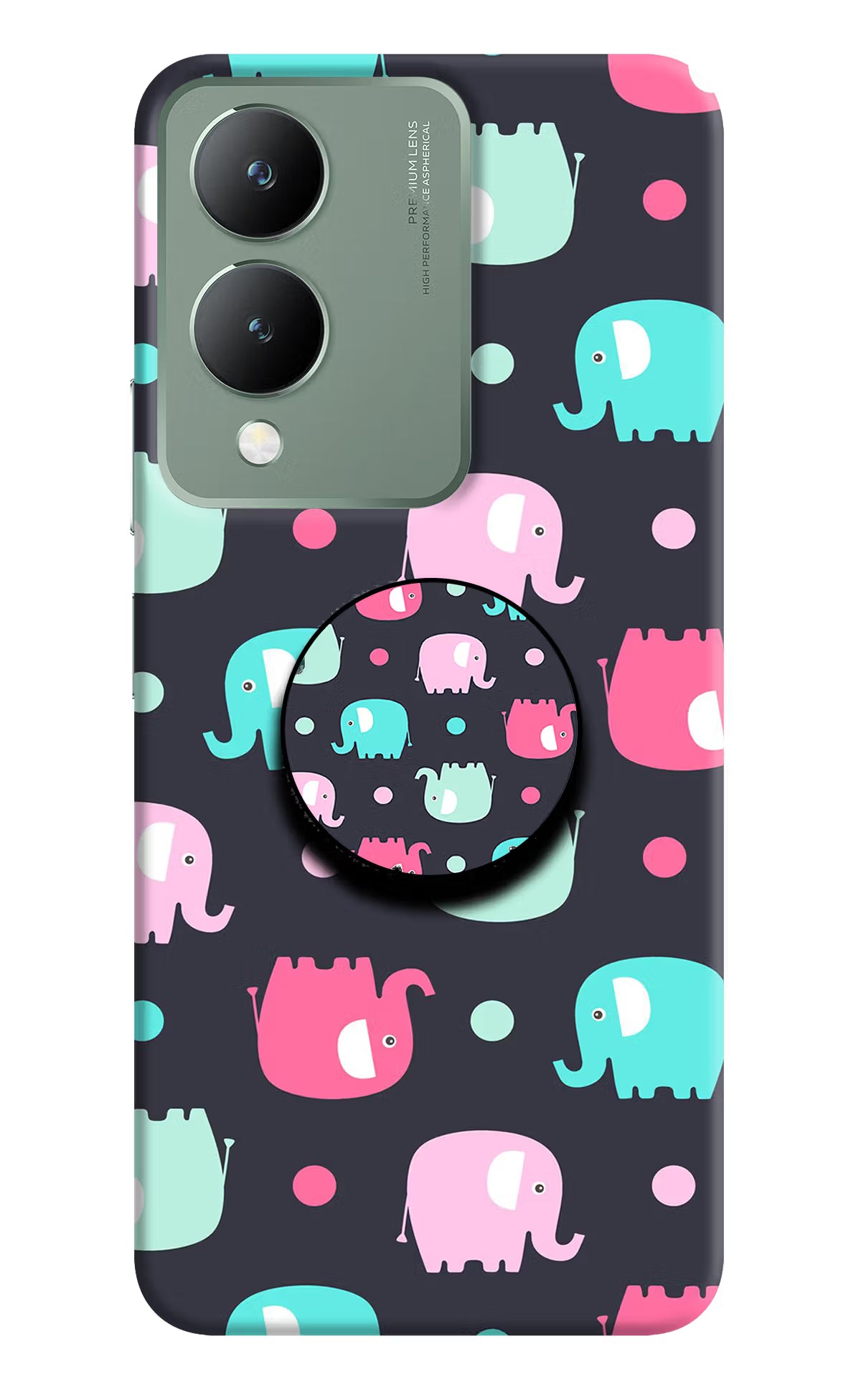Baby Elephants Vivo Y17s Pop Case - Baby Elephants Vivo Y17s Pop Case Baby Elephants Vivo Y17s Pop Case