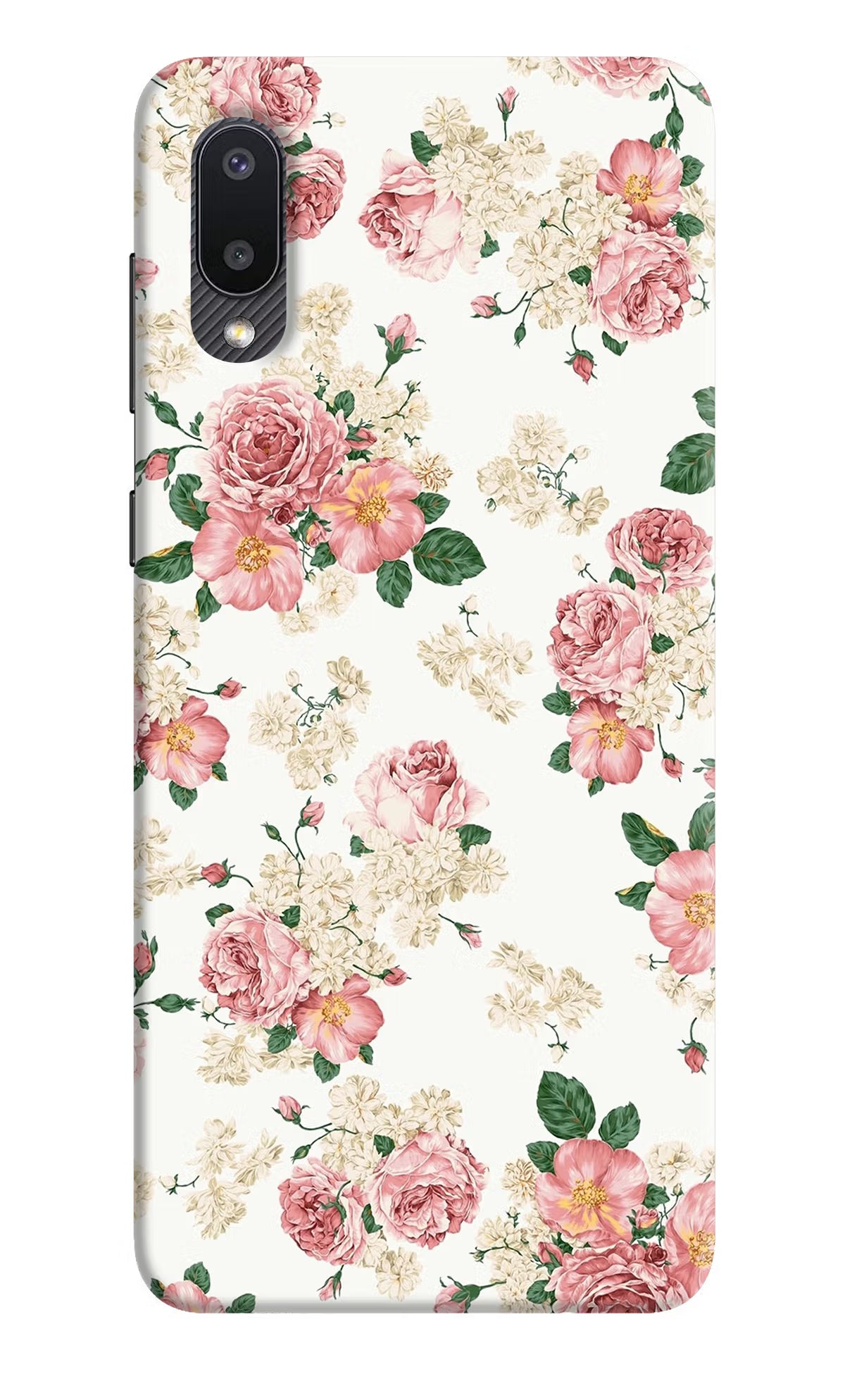 Flowers Samsung M02 Back Cover - Flowers Samsung M02 Hard Case Back Cover by Casekaro Flowers Samsung M02 Hard Case Back Cover by Casekaro