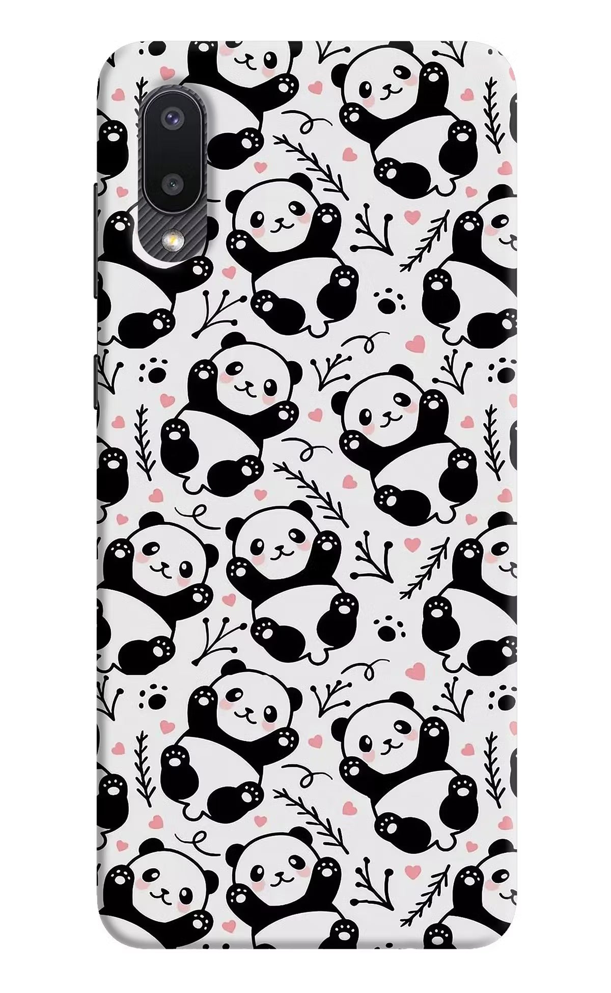 Cute Panda Samsung M02 Back Cover - Cute Panda Samsung M02 Hard Case Back Cover by Casekaro Cute Panda Samsung M02 Hard Case Back Cover by Casekaro