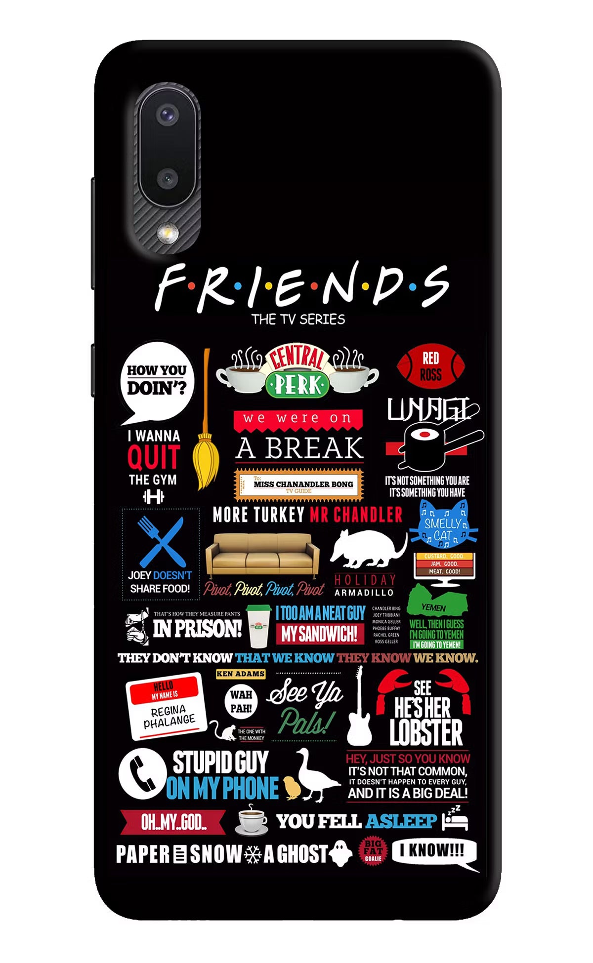 FRIENDS Samsung M02 Back Cover - FRIENDS Samsung M02 Hard Case Back Cover by Casekaro FRIENDS Samsung M02 Hard Case Back Cover by Casekaro