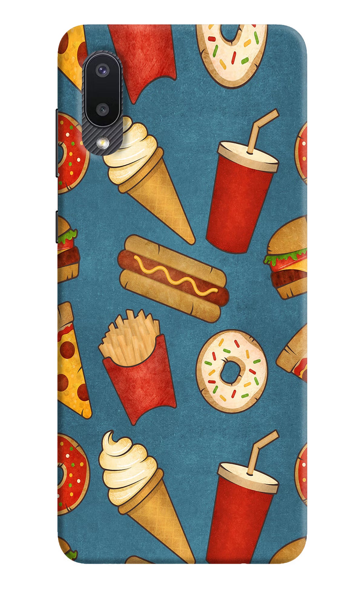 Foodie Samsung M02 Back Cover - Foodie Samsung M02 Hard Case Back Cover by Casekaro Foodie Samsung M02 Hard Case Back Cover by Casekaro