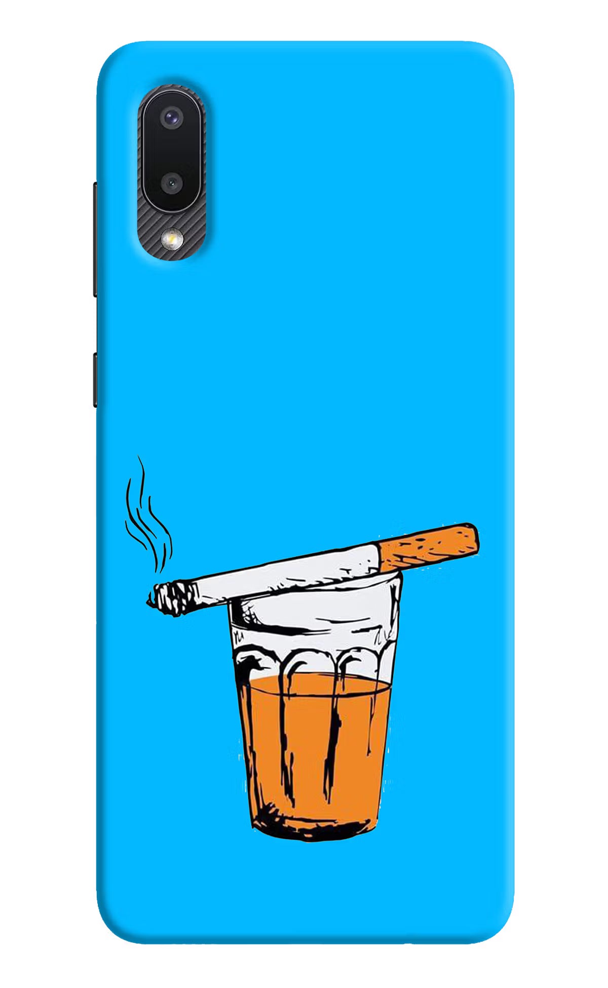 Chai Sutta Samsung M02 Back Cover - Chai Sutta Samsung M02 Hard Case Back Cover by Casekaro Chai Sutta Samsung M02 Hard Case Back Cover by Casekaro