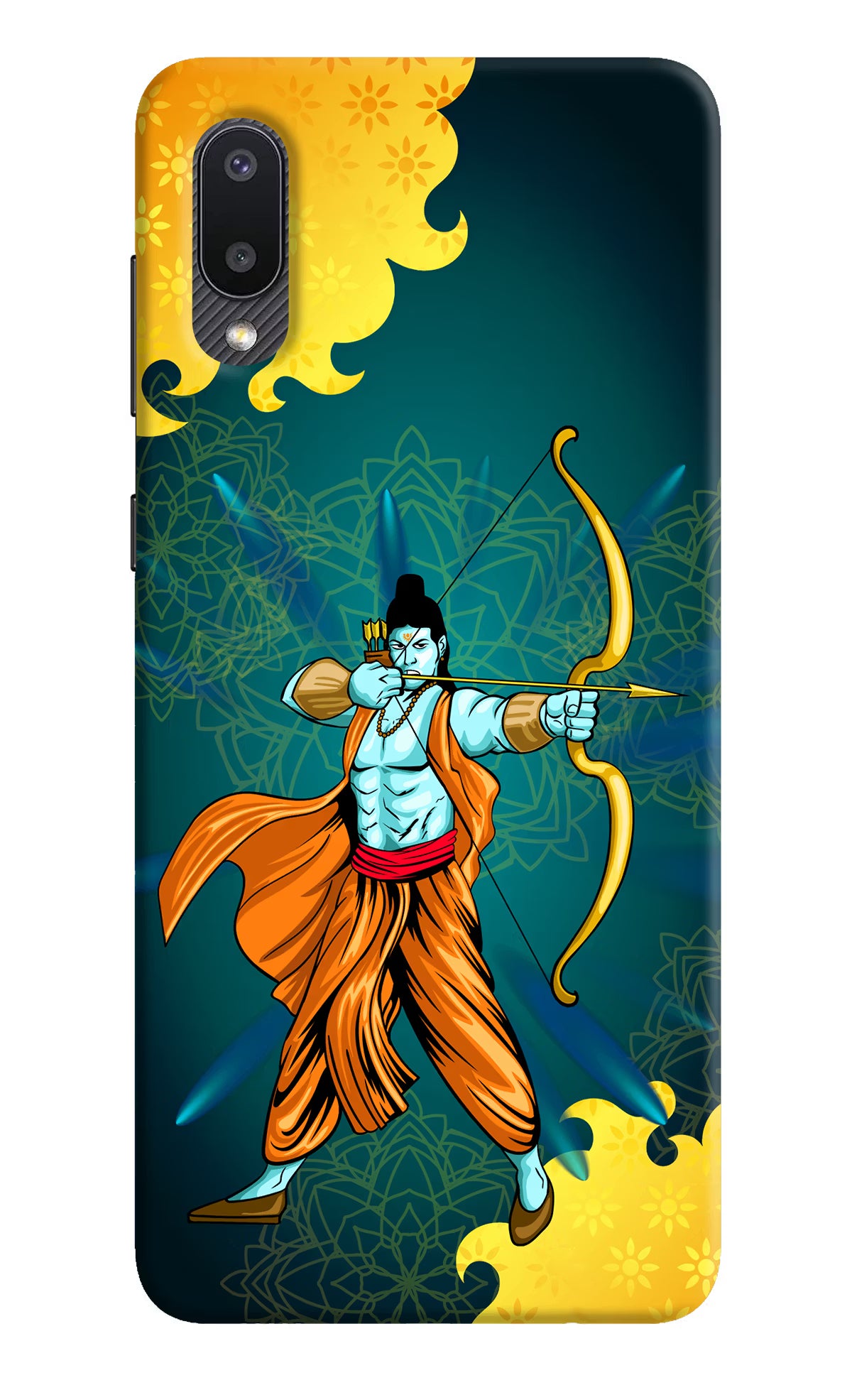 Lord Ram - 6 Samsung M02 Back Cover - Lord Ram - 6 Samsung M02 Hard Case Back Cover by Casekaro Lord Ram - 6 Samsung M02 Hard Case Back Cover by Casekaro