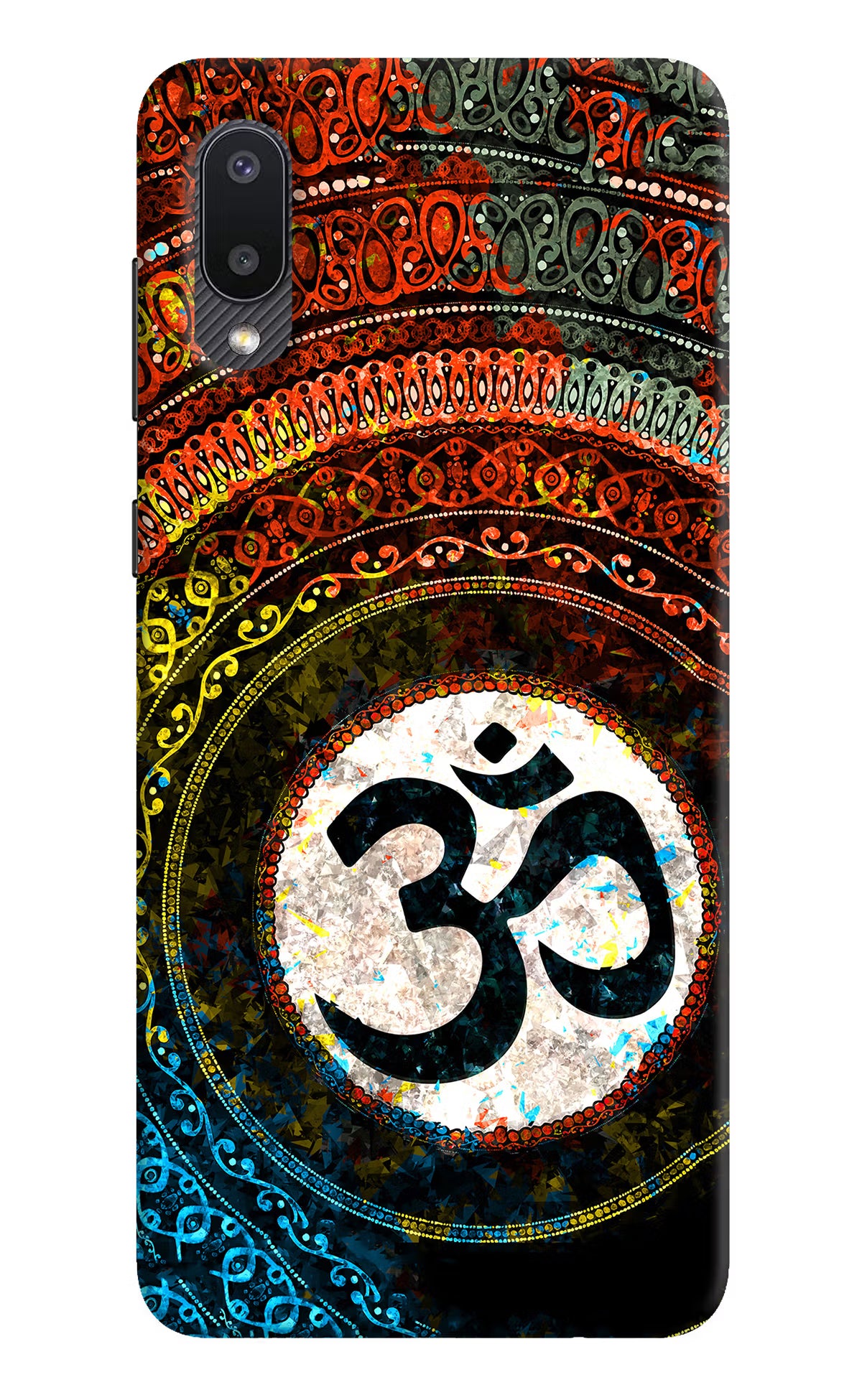 Om Cultural Samsung M02 Back Cover - Om Cultural Samsung M02 Hard Case Back Cover by Casekaro Om Cultural Samsung M02 Hard Case Back Cover by Casekaro