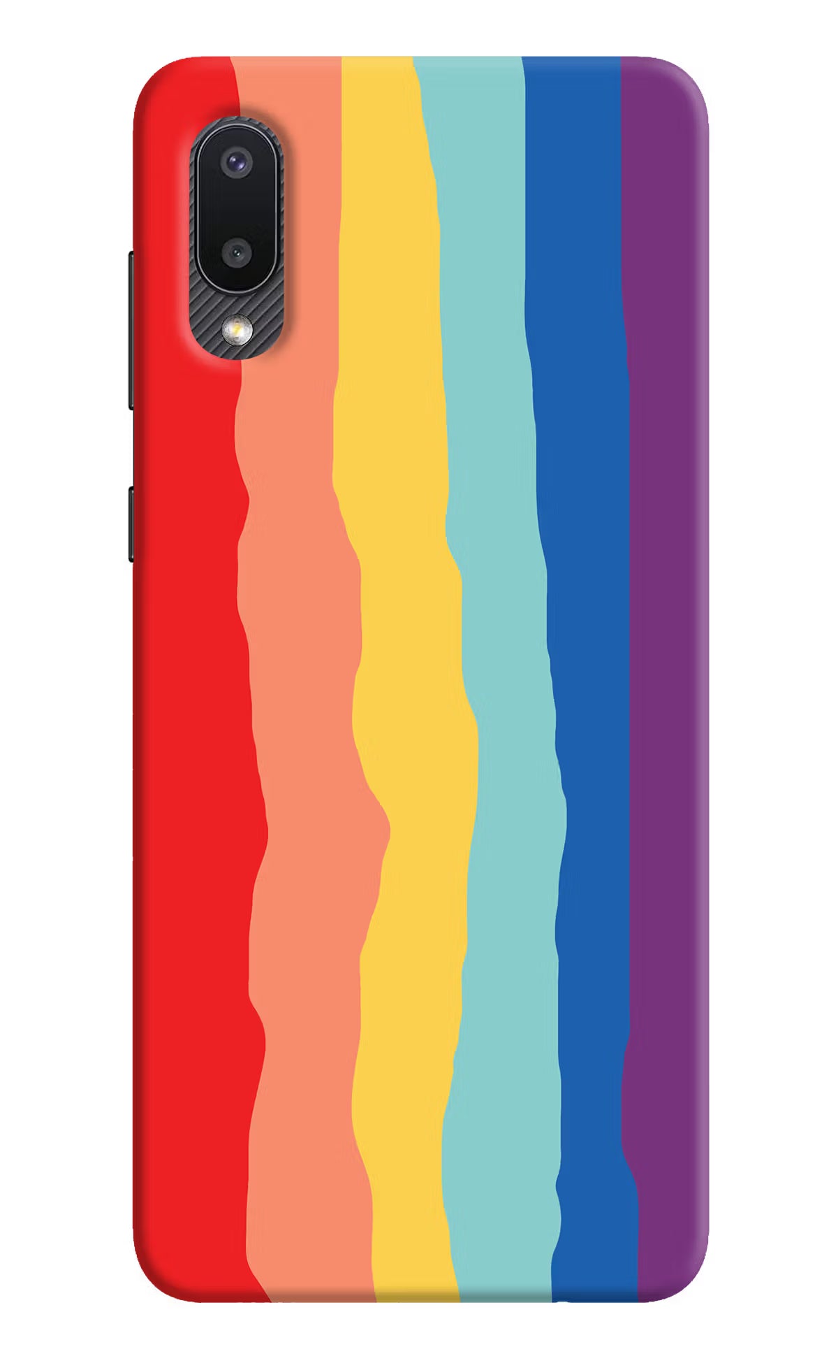 Rainbow Samsung M02 Back Cover - Rainbow Samsung M02 Hard Case Back Cover by Casekaro Rainbow Samsung M02 Hard Case Back Cover by Casekaro