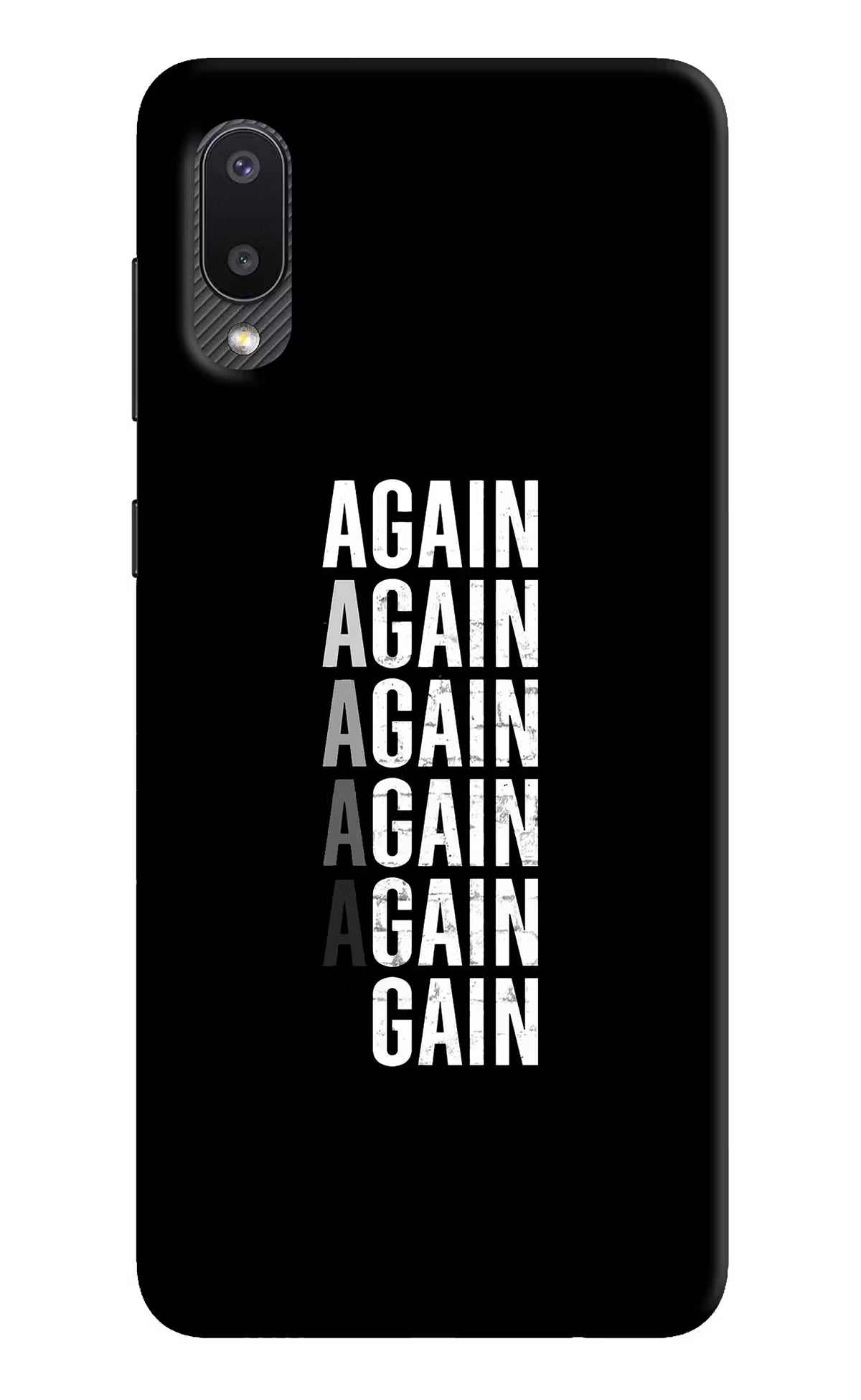 Again Again Gain Samsung M02 Back Cover - Again Again Gain Samsung M02 Hard Case Back Cover by Casekaro Again Again Gain Samsung M02 Hard Case Back Cover by Casekaro