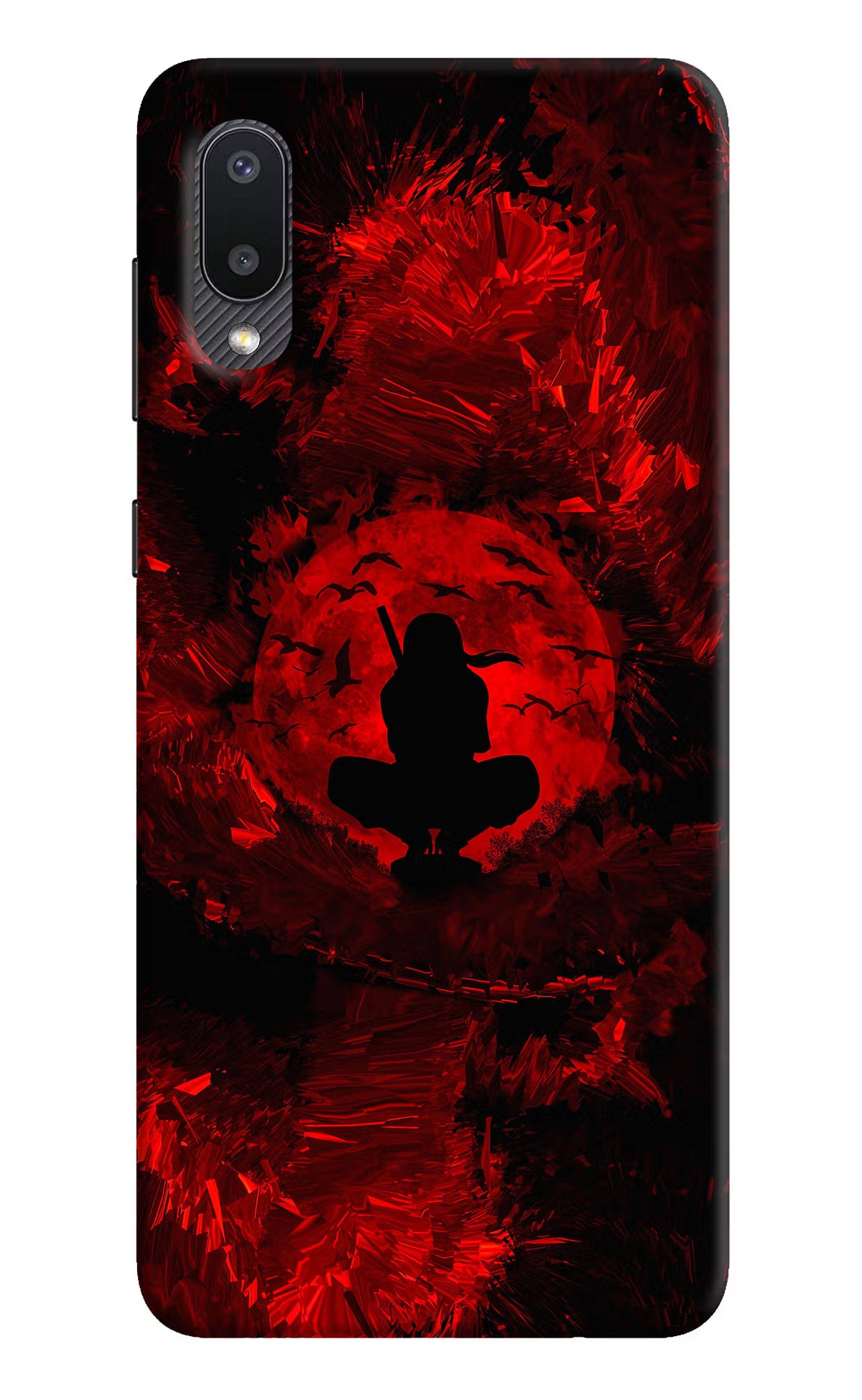 Itachi Uchiha Samsung M02 Back Cover - Itachi Uchiha Samsung M02 Hard Case Back Cover by Casekaro Itachi Uchiha Samsung M02 Hard Case Back Cover by Casekaro