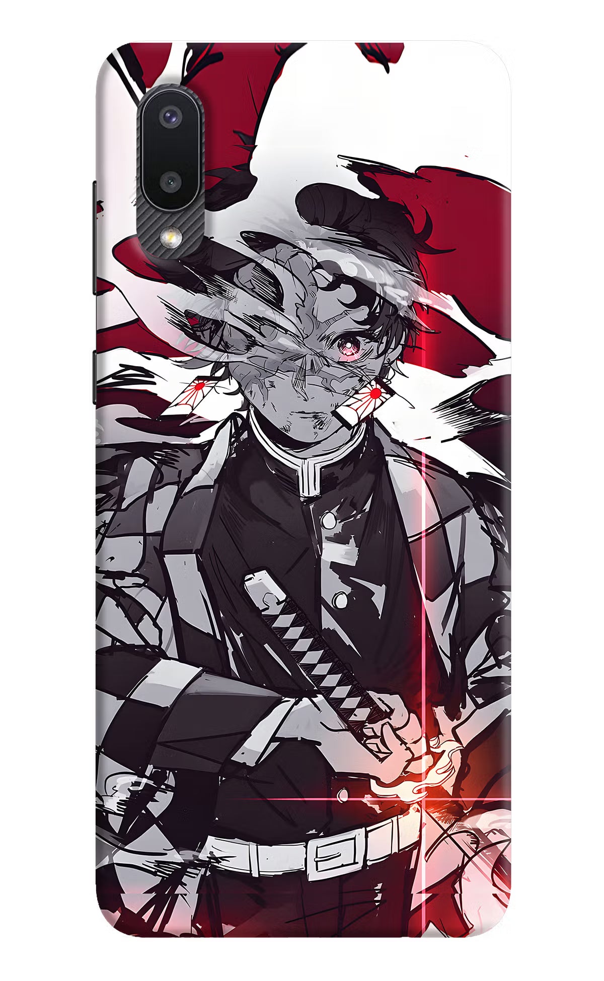 Demon Slayer Samsung M02 Back Cover - Demon Slayer Samsung M02 Hard Case Back Cover by Casekaro Demon Slayer Samsung M02 Hard Case Back Cover by Casekaro