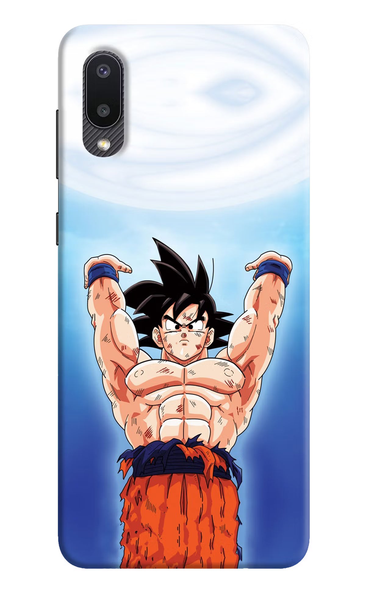 Goku Power Samsung M02 Back Cover - Goku Power Samsung M02 Hard Case Back Cover by Casekaro Goku Power Samsung M02 Hard Case Back Cover by Casekaro