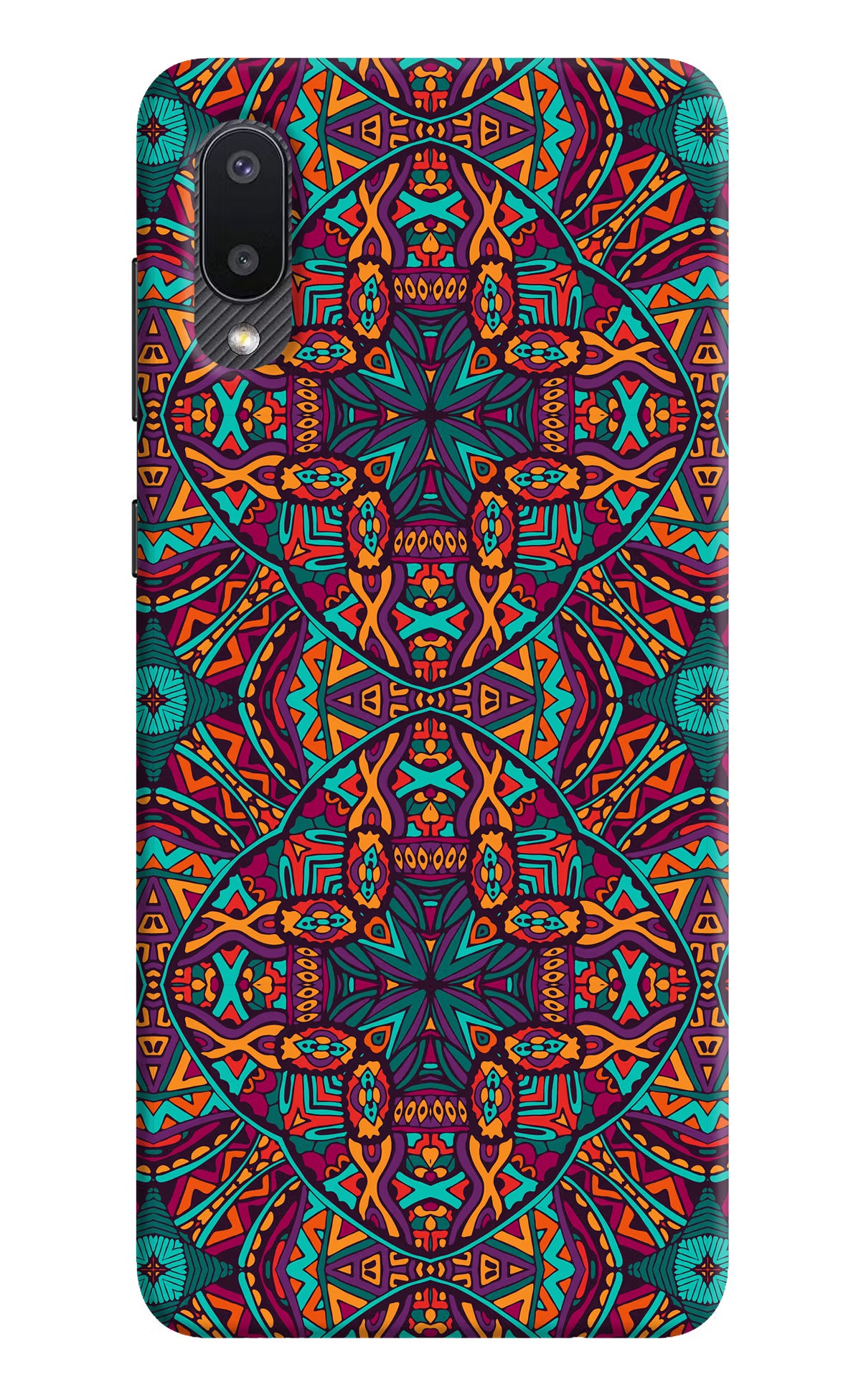 Colour Mandala Samsung M02 Back Cover - Colour Mandala Samsung M02 Hard Case Back Cover by Casekaro Colour Mandala Samsung M02 Hard Case Back Cover by Casekaro