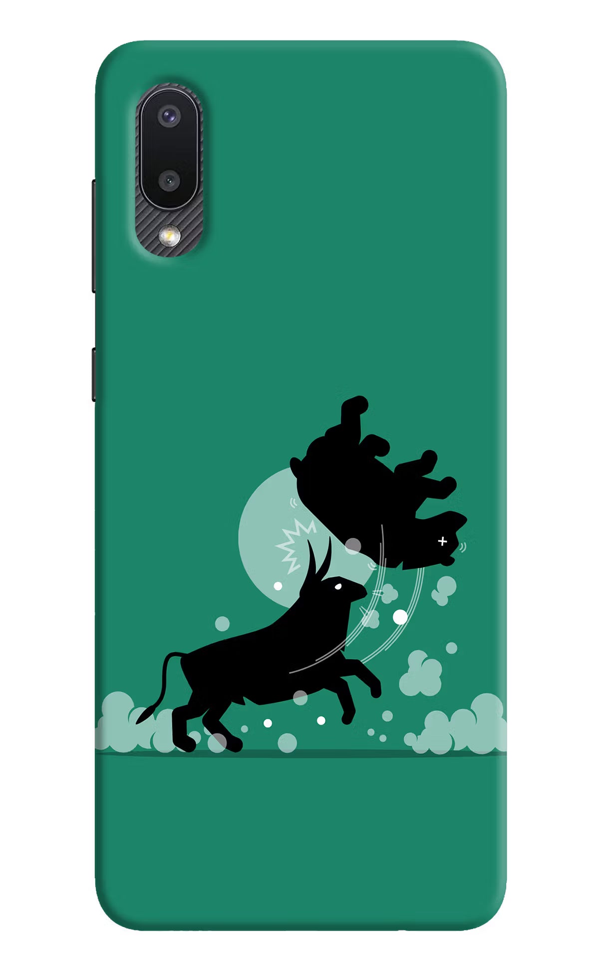 Bull Conqueror Samsung M02 Back Cover - Bull Conqueror Samsung M02 Hard Case Back Cover by Casekaro Bull Conqueror Samsung M02 Hard Case Back Cover by Casekaro