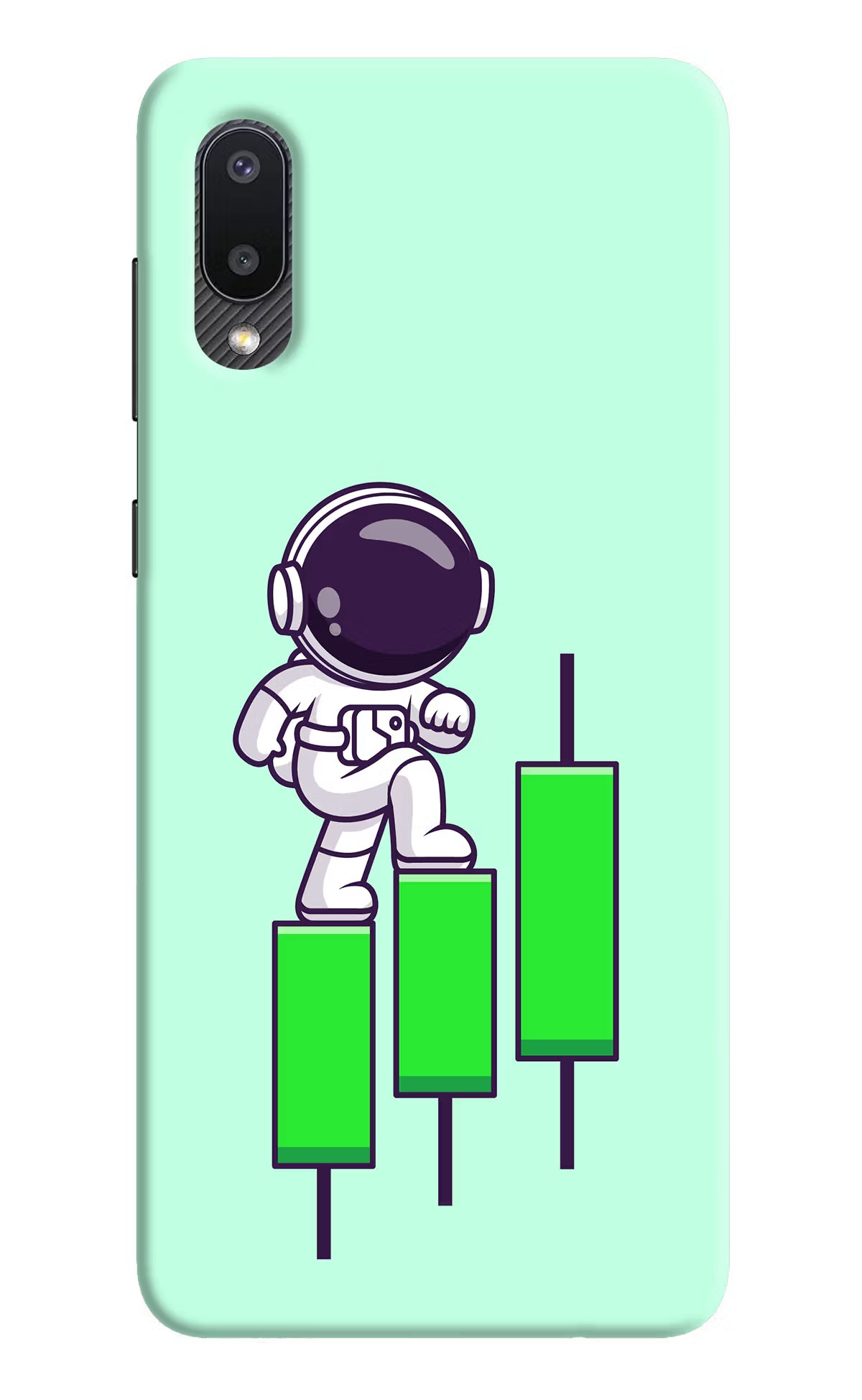 Astronaut Trader Samsung M02 Back Cover - Astronaut Trader Samsung M02 Hard Case Back Cover by Casekaro Astronaut Trader Samsung M02 Hard Case Back Cover by Casekaro