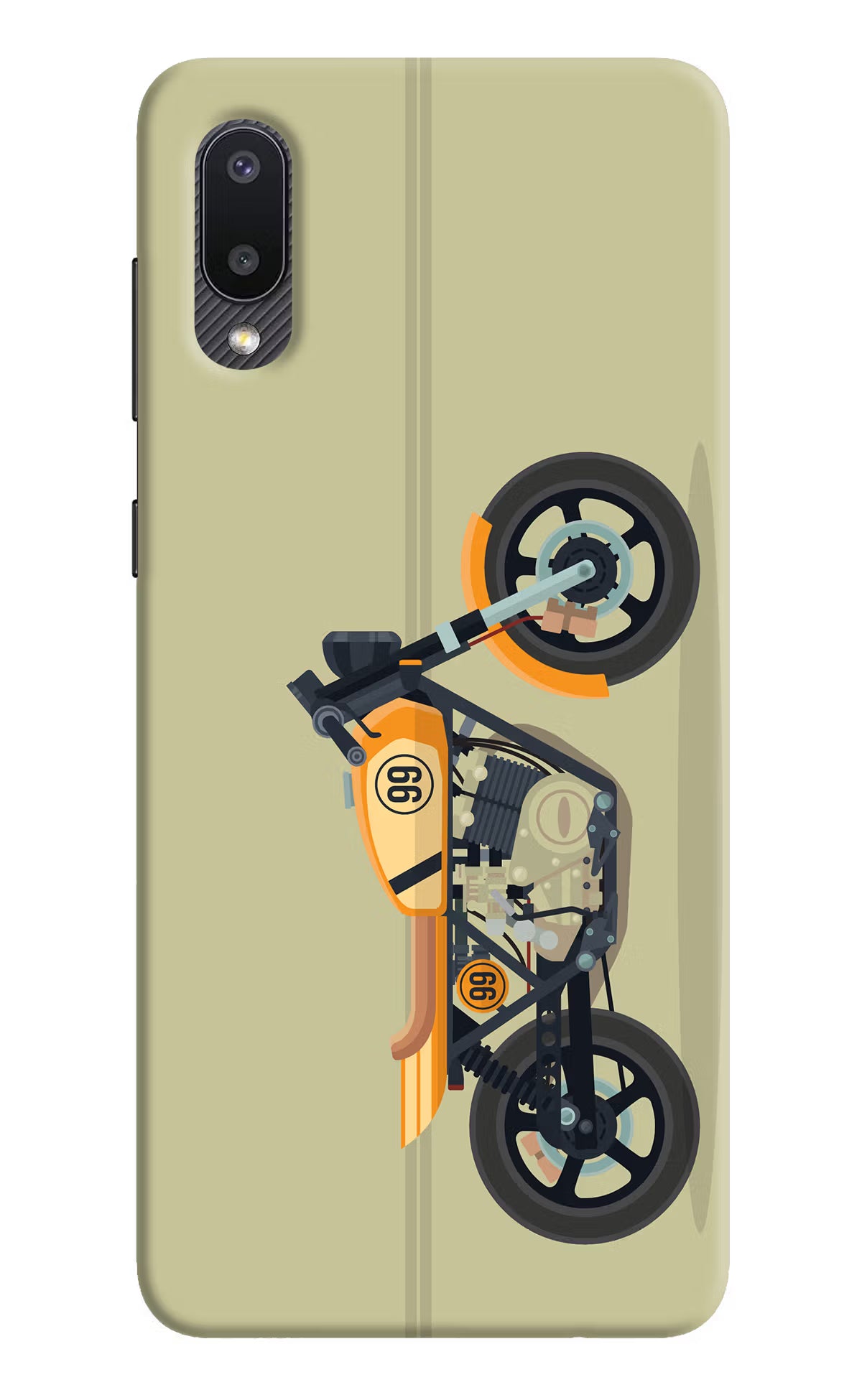 Vertical Speedster Samsung M02 Back Cover - Vertical Speedster Samsung M02 Hard Case Back Cover by Casekaro Vertical Speedster Samsung M02 Hard Case Back Cover by Casekaro