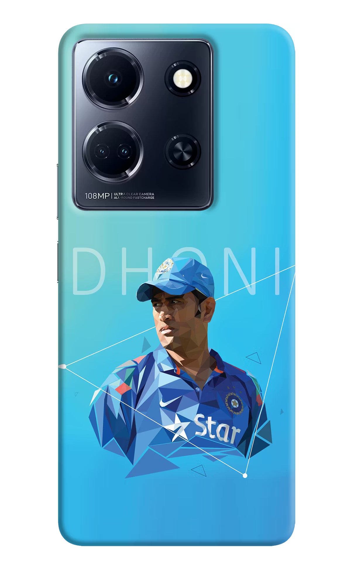 Dhoni Artwork Infinix Note 30 5g Hard Case Back Cover by Casekaro