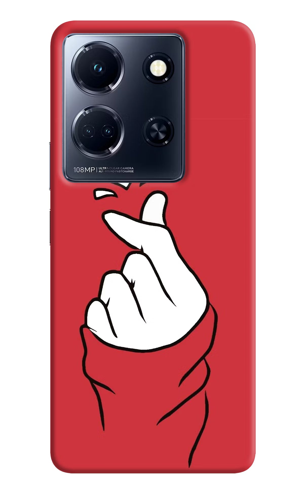 Korean Love Sign Infinix Note 30 5g Back Cover - Korean Love Sign Infinix Note 30 5g Hard Case Back Cover by Casekaro Korean Love Sign Infinix Note 30 5g Hard Case Back Cover by Casekaro