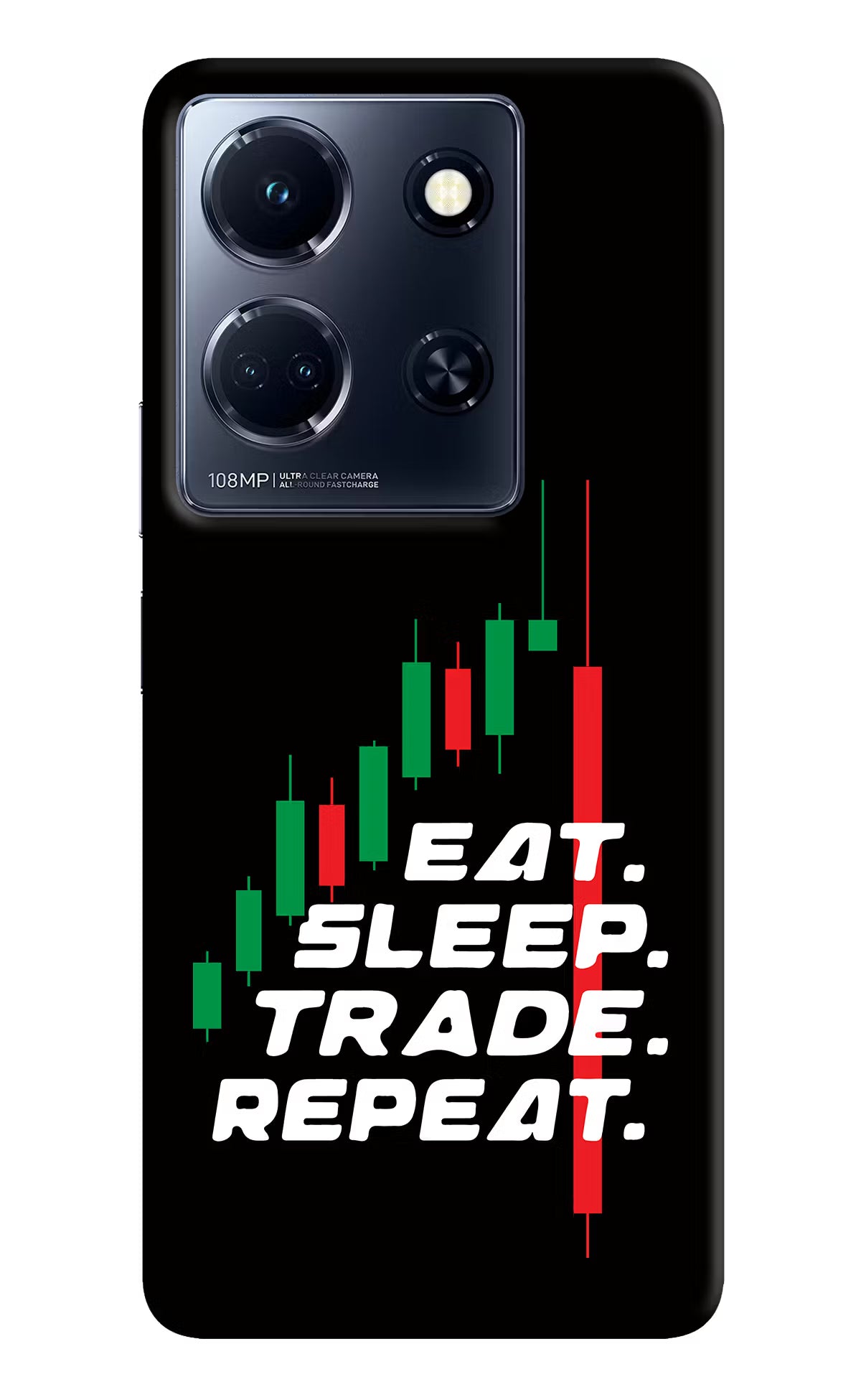 Eat Sleep Trade Repeat Infinix Note 30 5g Hard Case Back Cover by Casekaro