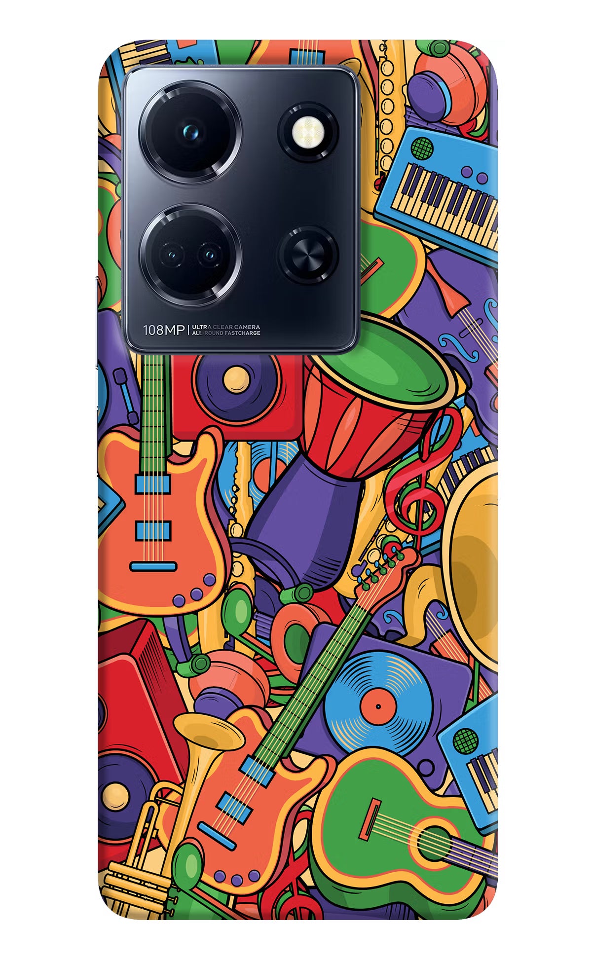 Music Instrument Doodle Infinix Note 30 5g Hard Case Back Cover by Casekaro
