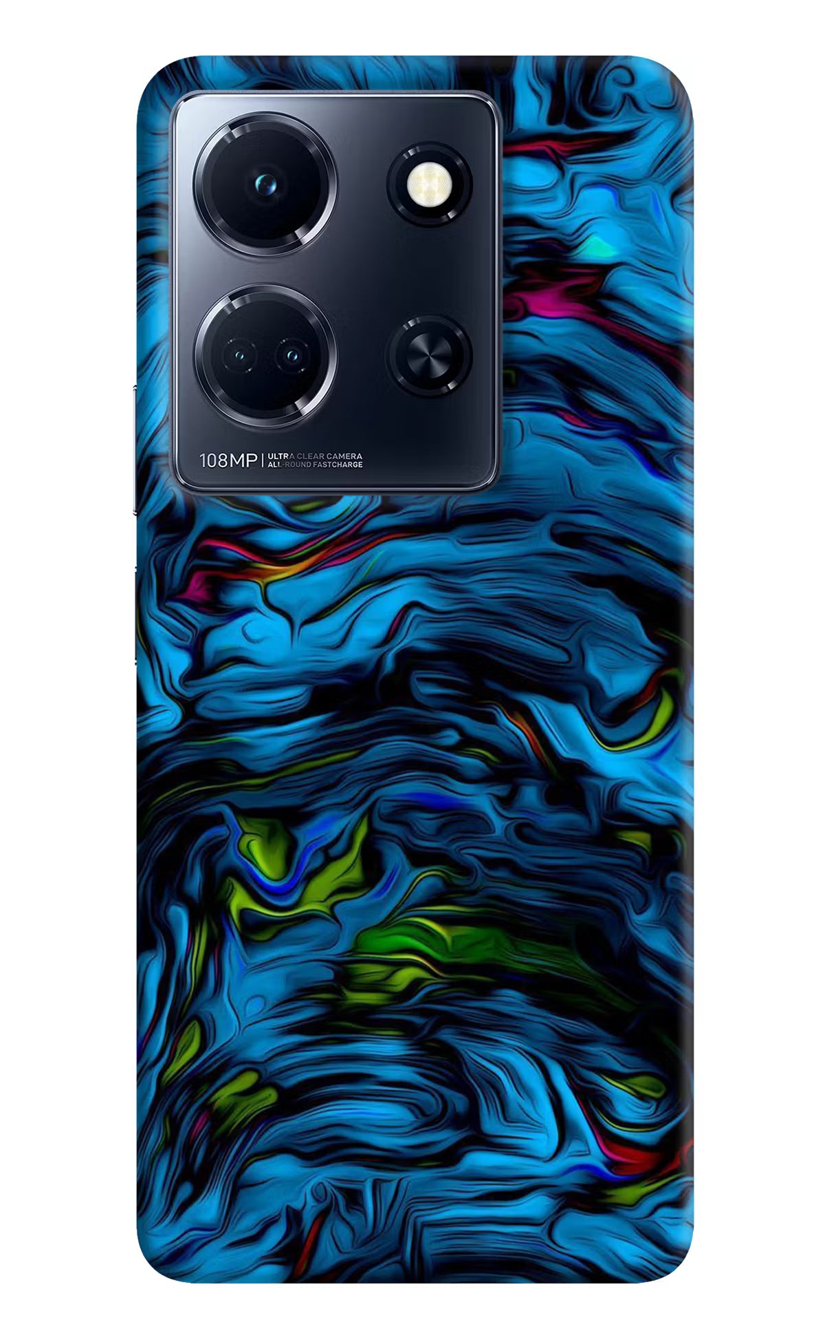 Dark Blue Abstract Infinix Note 30 5g Hard Case Back Cover by Casekaro