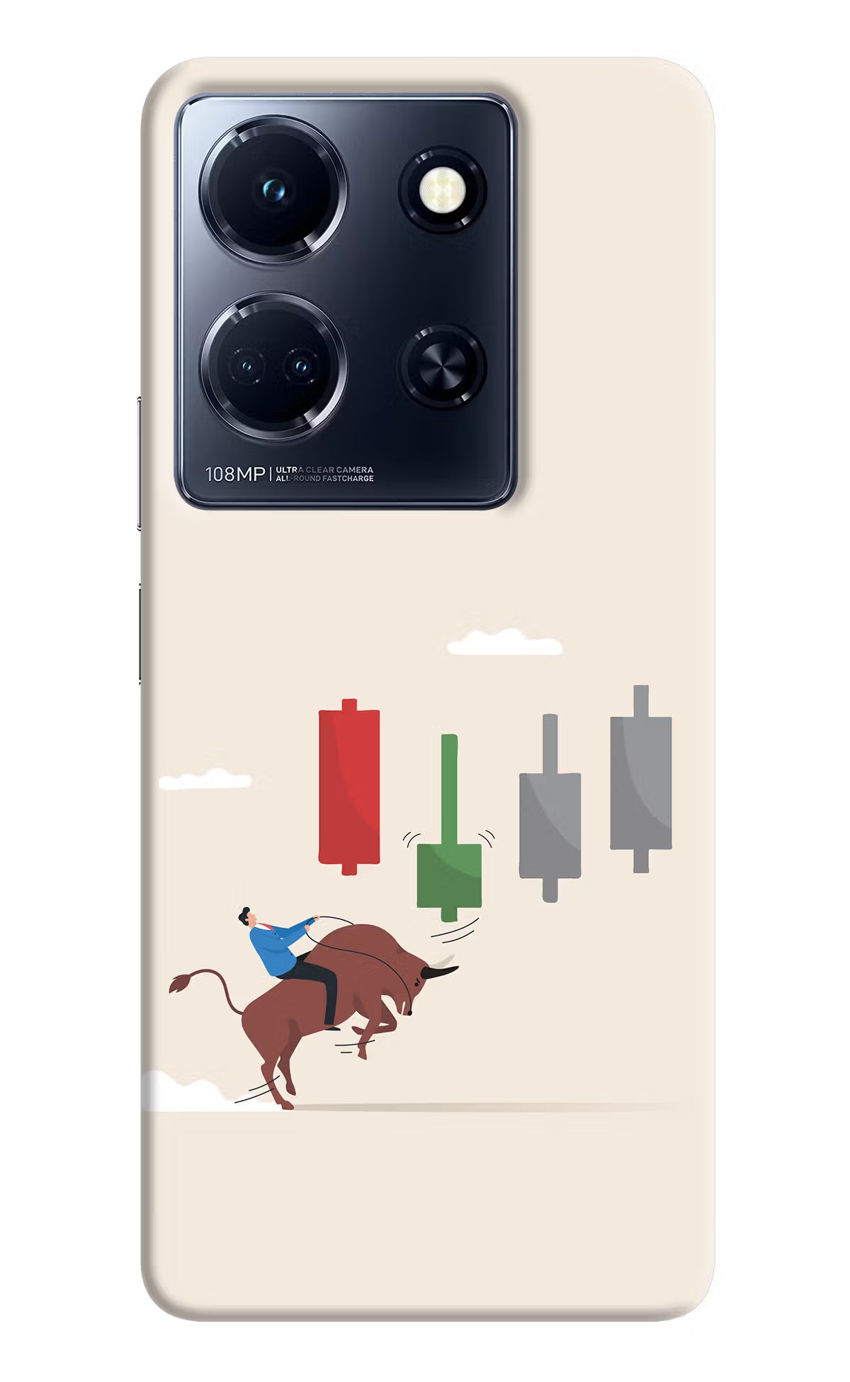 Bull Trading Momentum Infinix Note 30 5g Hard Case Back Cover by Casekaro