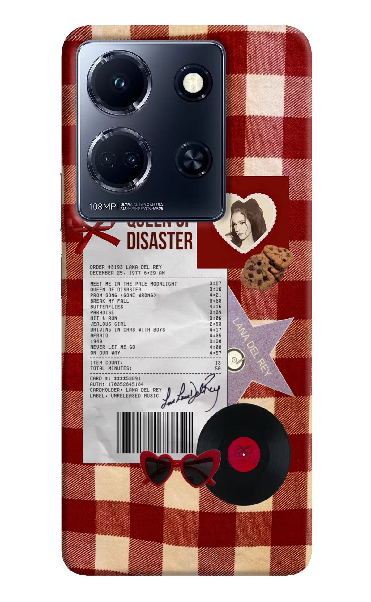 Queen of Disaster Infinix Note 30 5g Back Cover - Queen of Disaster Infinix Note 30 5g Hard Case Back Cover by Casekaro Queen of Disaster Infinix Note 30 5g Hard Case Back Cover by Casekaro