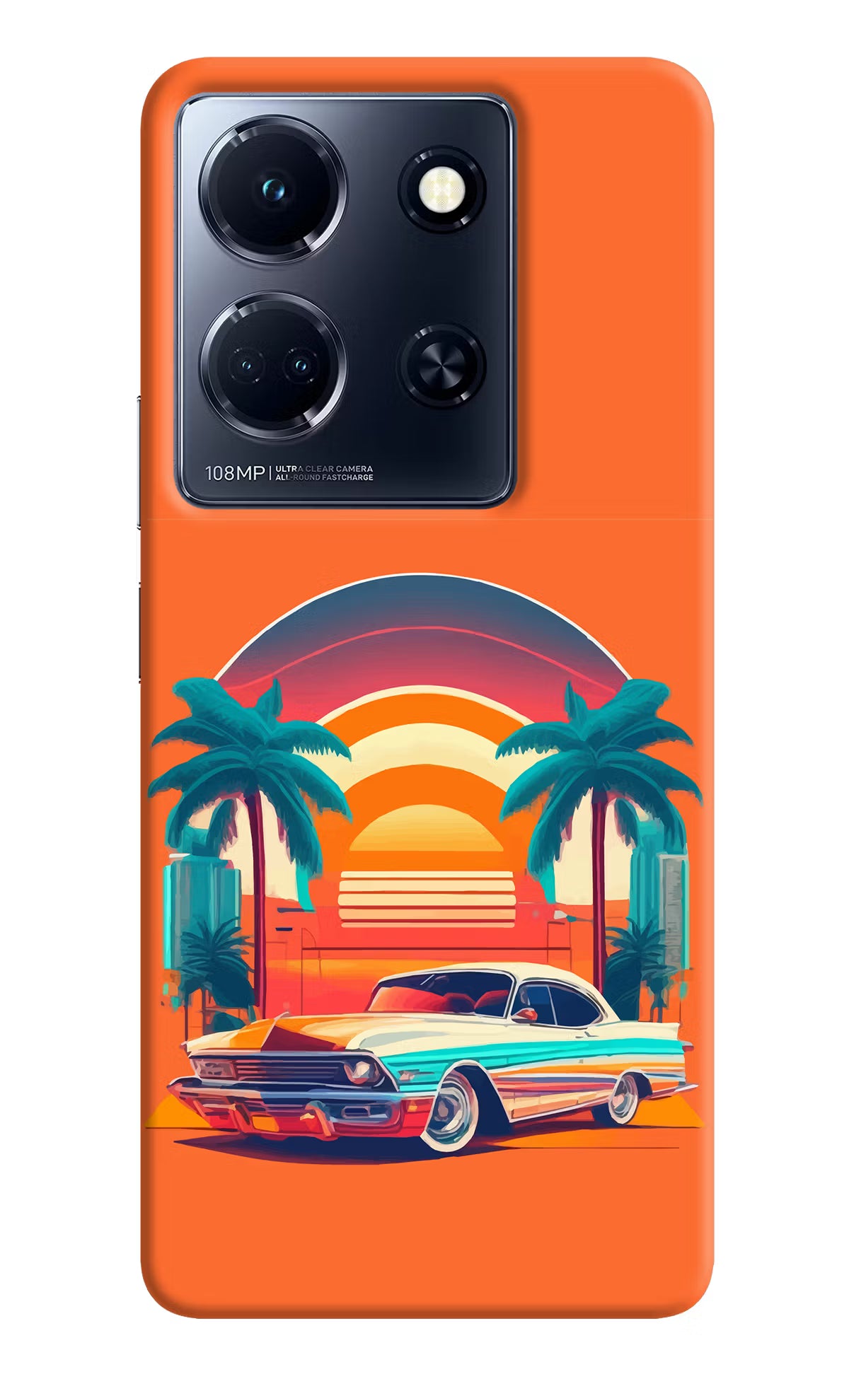 Palm Drive 80s Infinix Note 30 5g Hard Case Back Cover by Casekaro