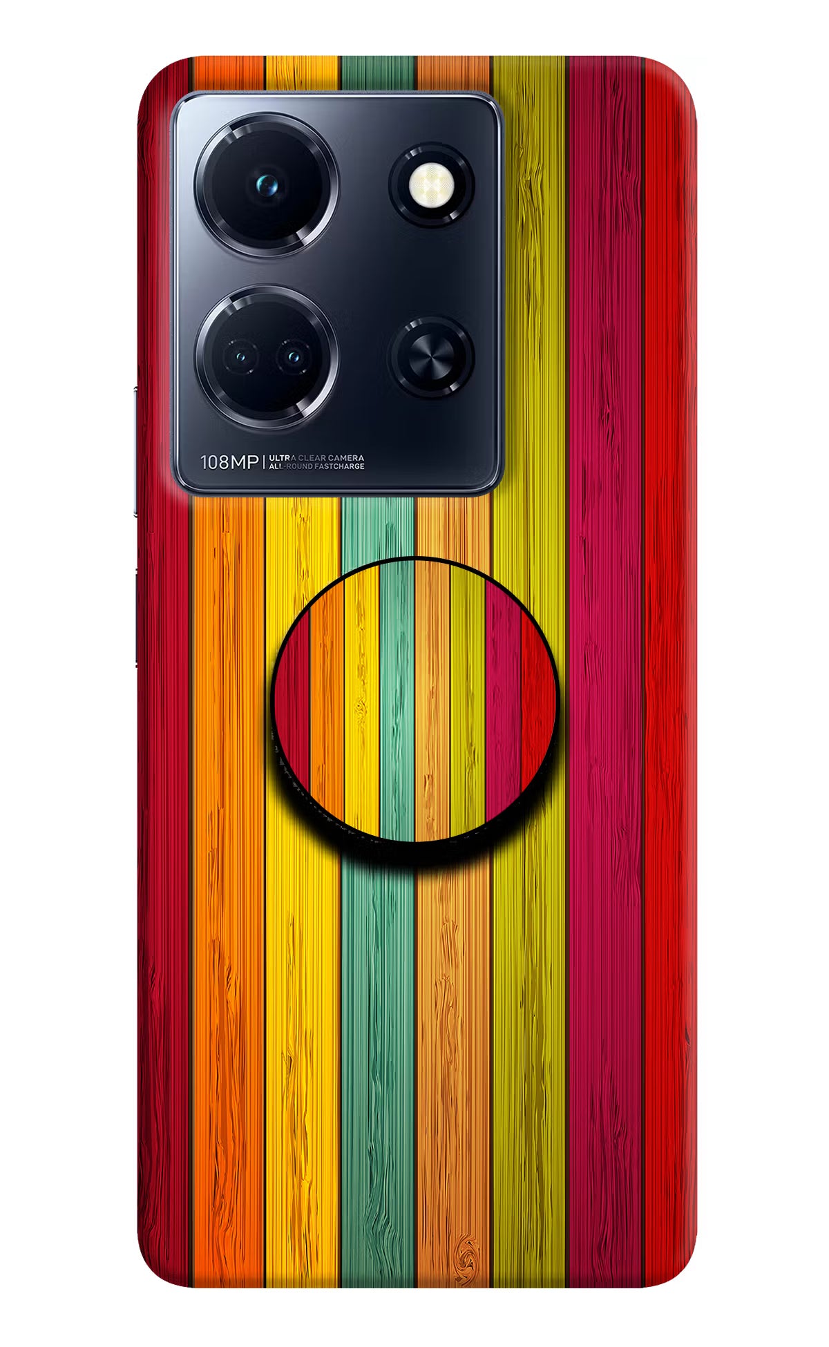 Multicolor Wooden Infinix Note 30 5g Pop Case by Casekaro