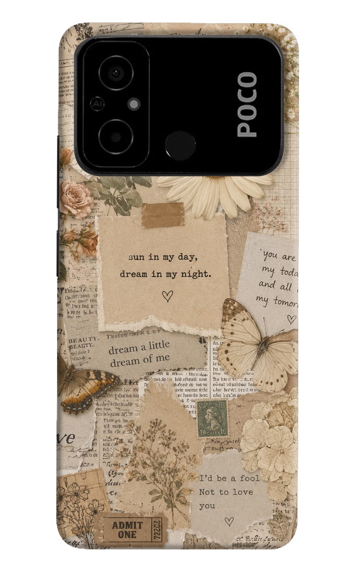 Vintage case Poco C55 Back Cover - Vintage case Poco C55 Back Cover Vintage case Poco C55 Back Cover