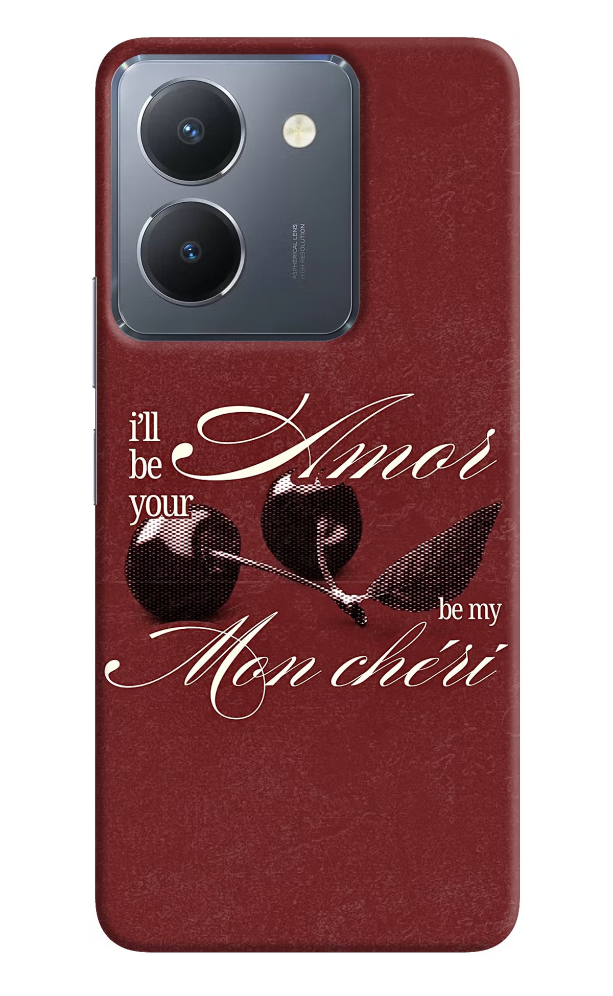 Velvet Cherry Vivo Y36 Back Cover - Velvet Cherry Vivo Y36 Back Cover Velvet Cherry Vivo Y36 Back Cover