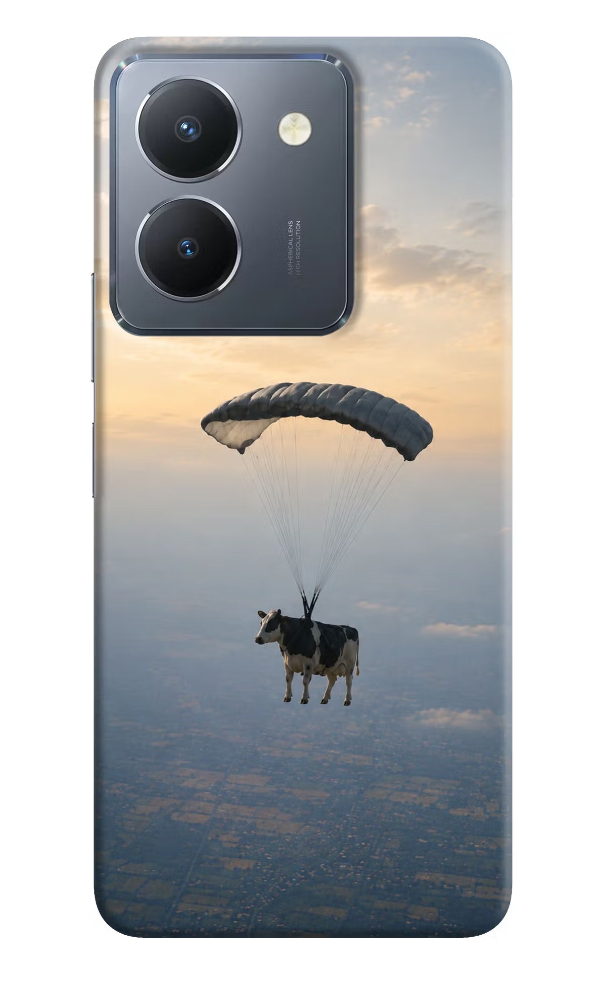 Skydiving Cow Vivo Y36 Back Cover - Skydiving Cow Vivo Y36 Back Cover Skydiving Cow Vivo Y36 Back Cover