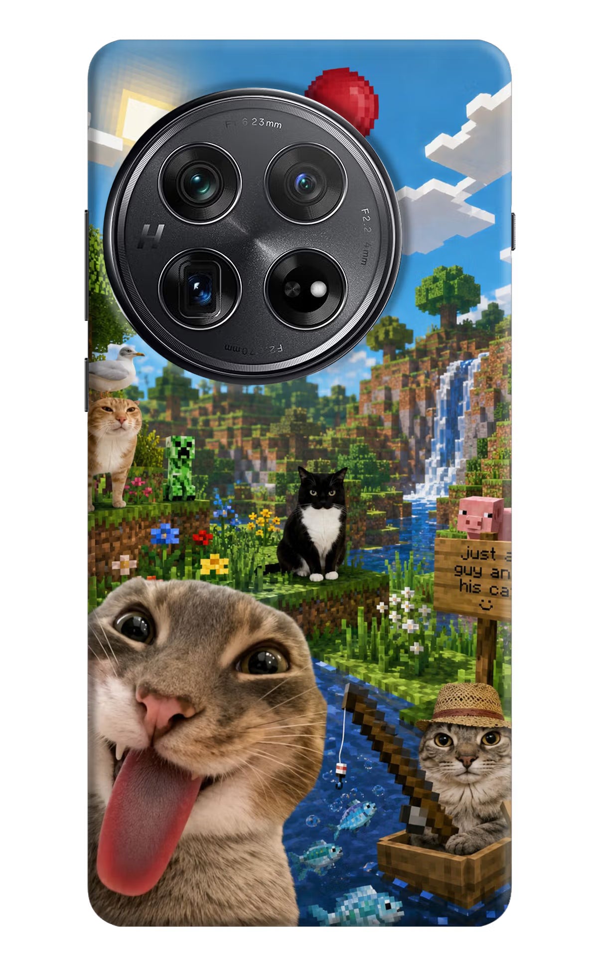 Minecraft Cat Chaos Oneplus 12 Back Cover - Minecraft Cat Chaos Oneplus 12 Back Cover Minecraft Cat Chaos Oneplus 12 Back Cover