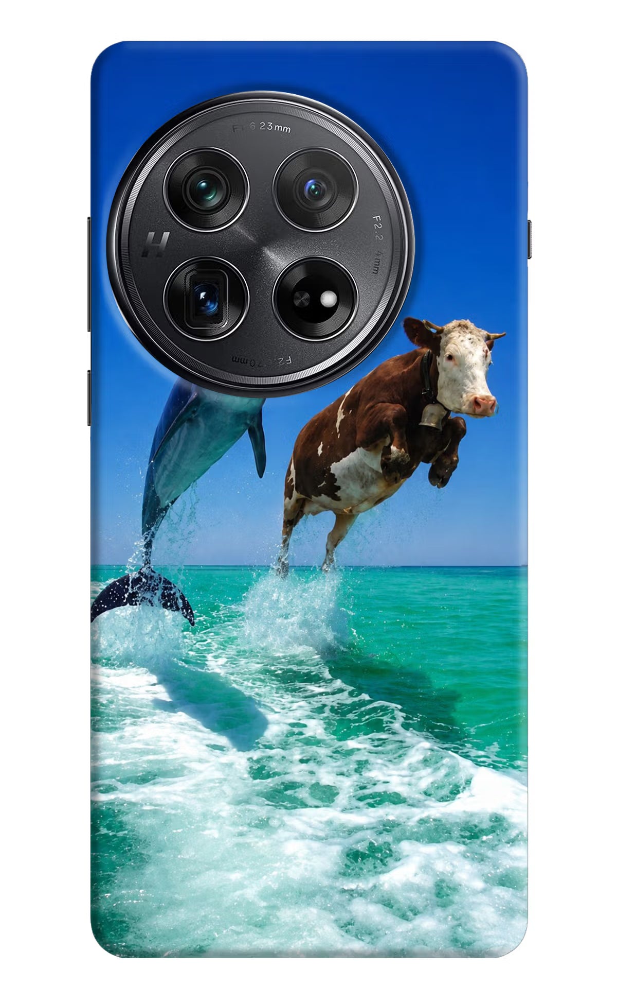 Dolphin vs Cow Oneplus 12 Back Cover - Dolphin vs Cow Oneplus 12 Back Cover Dolphin vs Cow Oneplus 12 Back Cover