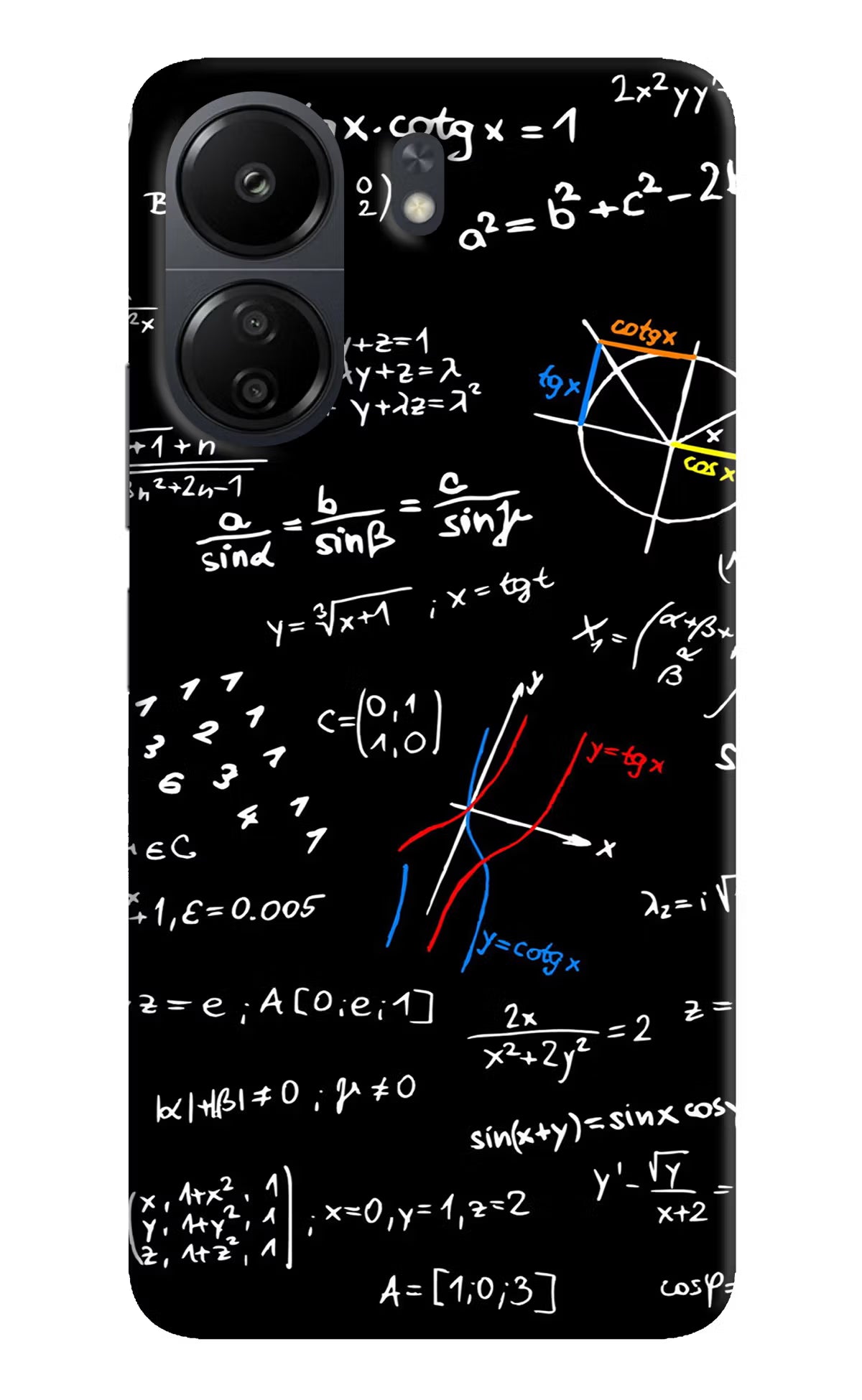 Mathematics Formula Poco C65 Back Cover - Mathematics Formula Poco C65 Hard Case Back Cover by Casekaro Mathematics Formula Poco C65 Hard Case Back Cover by Casekaro