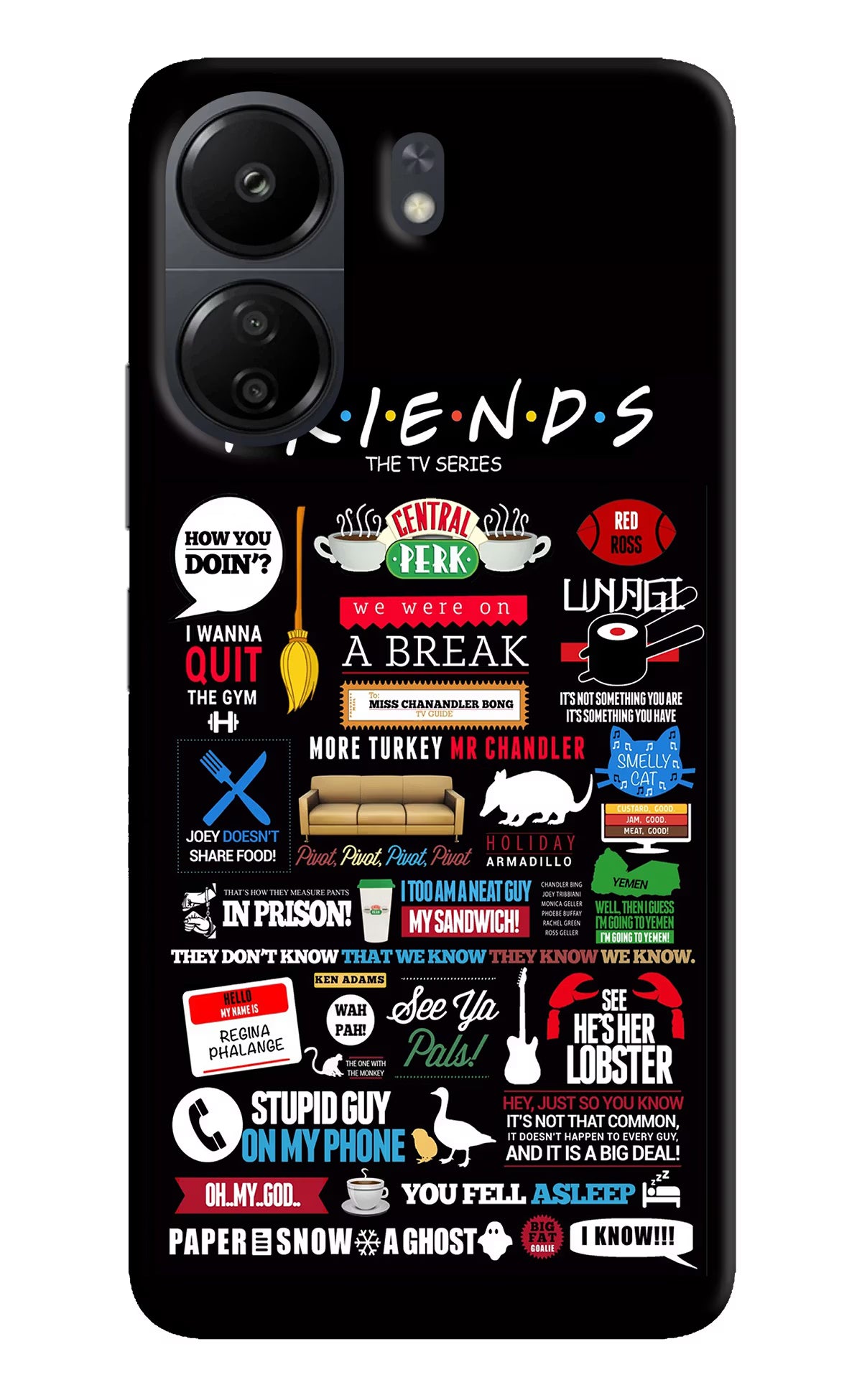 FRIENDS Poco C65 Back Cover - FRIENDS Poco C65 Hard Case Back Cover by Casekaro FRIENDS Poco C65 Hard Case Back Cover by Casekaro