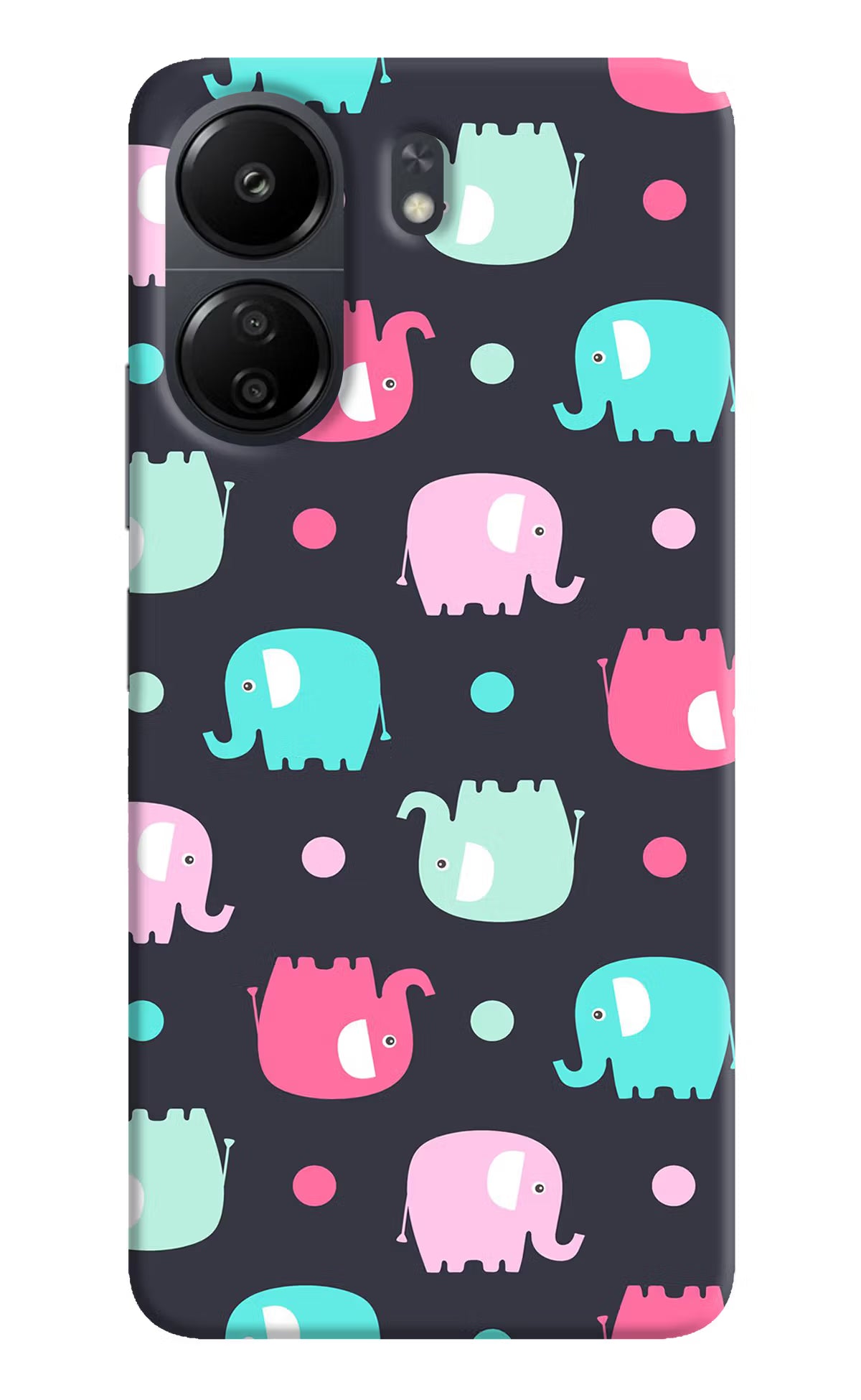 Elephants Poco C65 Back Cover - Elephants Poco C65 Hard Case Back Cover by Casekaro Elephants Poco C65 Hard Case Back Cover by Casekaro