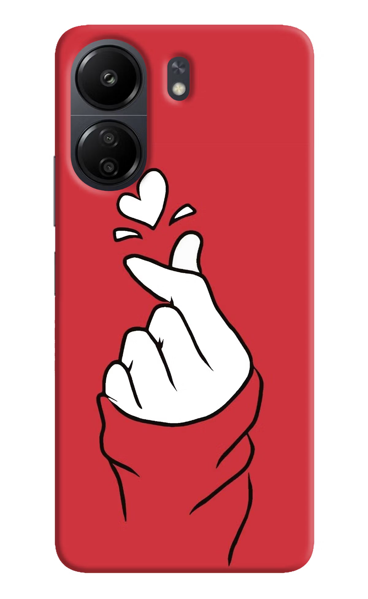 Korean Love Sign Poco C65 Back Cover - Korean Love Sign Poco C65 Hard Case Back Cover by Casekaro Korean Love Sign Poco C65 Hard Case Back Cover by Casekaro