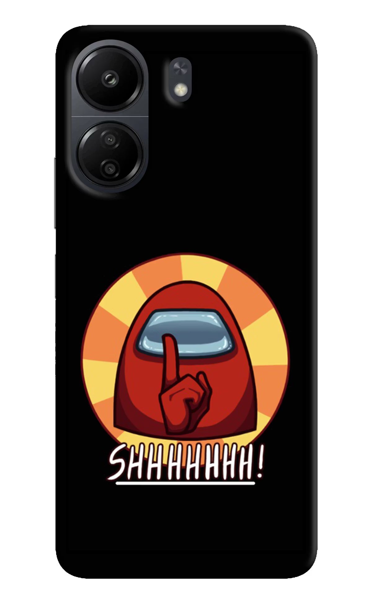 Among Us Shhh! Poco C65 Back Cover - Among Us Shhh! Poco C65 Hard Case Back Cover by Casekaro Among Us Shhh! Poco C65 Hard Case Back Cover by Casekaro