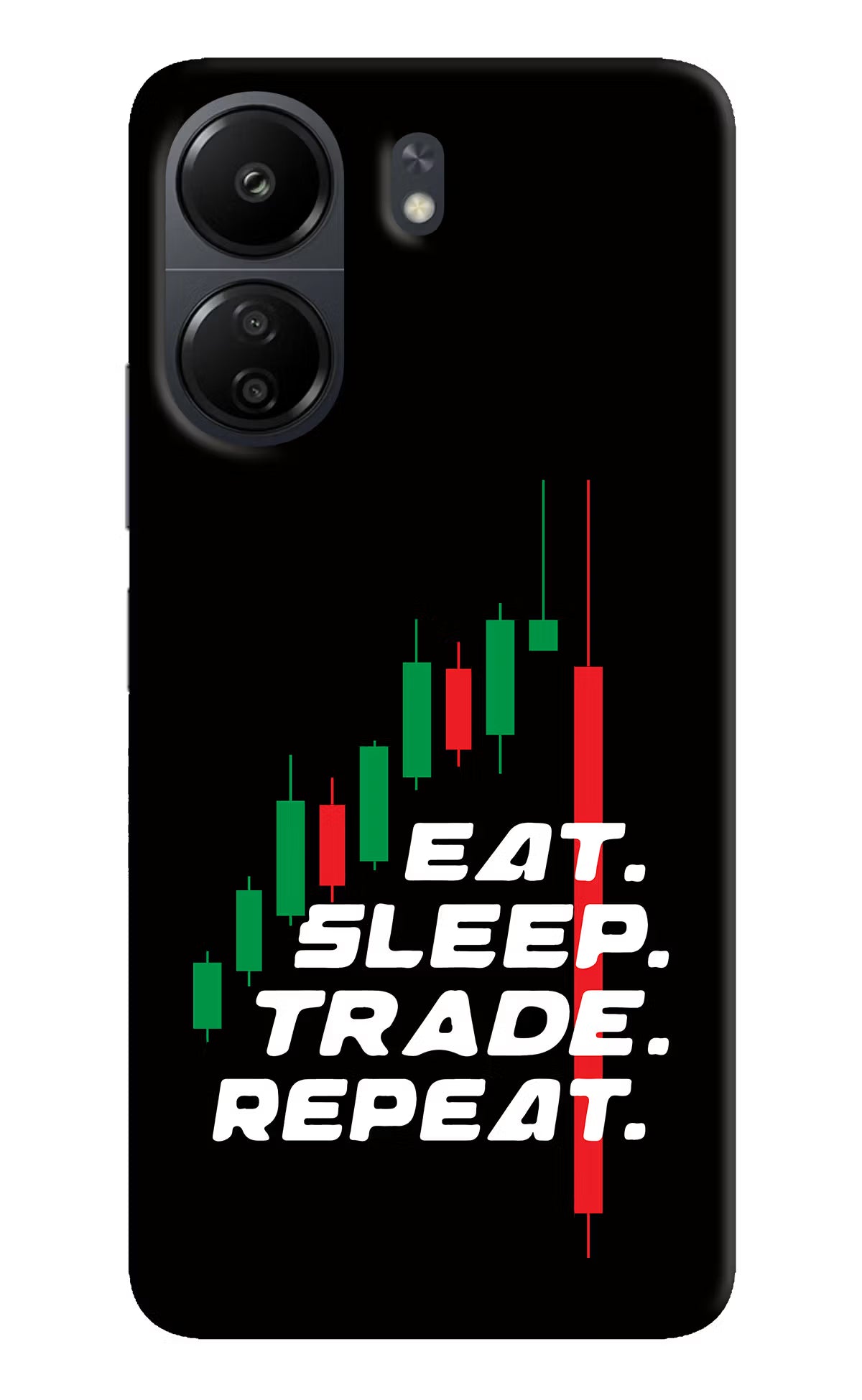 Eat Sleep Trade Repeat Poco C65 Back Cover - Eat Sleep Trade Repeat Poco C65 Hard Case Back Cover by Casekaro Eat Sleep Trade Repeat Poco C65 Hard Case Back Cover by Casekaro