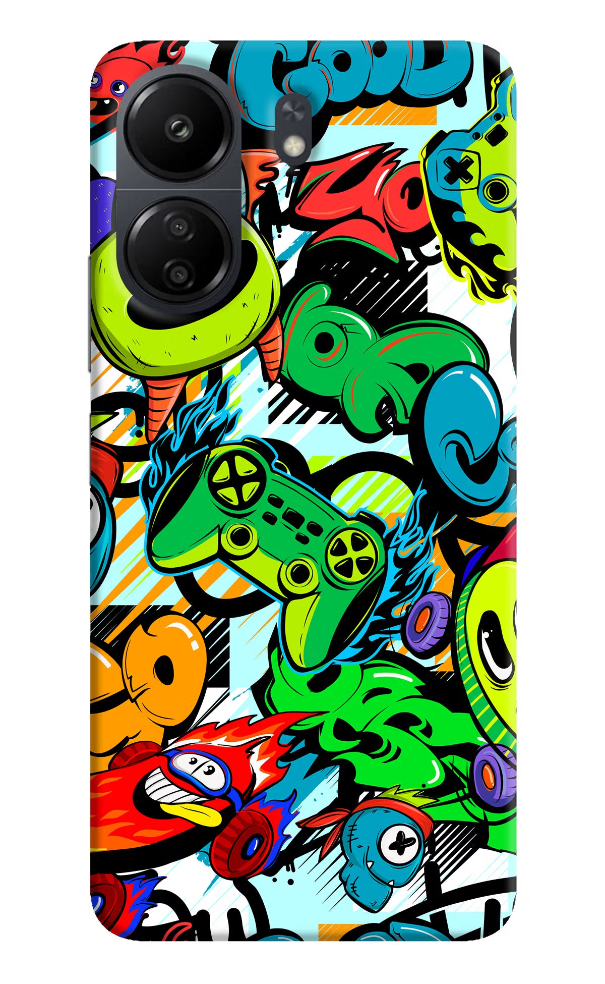 Game Doodle Poco C65 Back Cover - Game Doodle Poco C65 Hard Case Back Cover by Casekaro Game Doodle Poco C65 Hard Case Back Cover by Casekaro