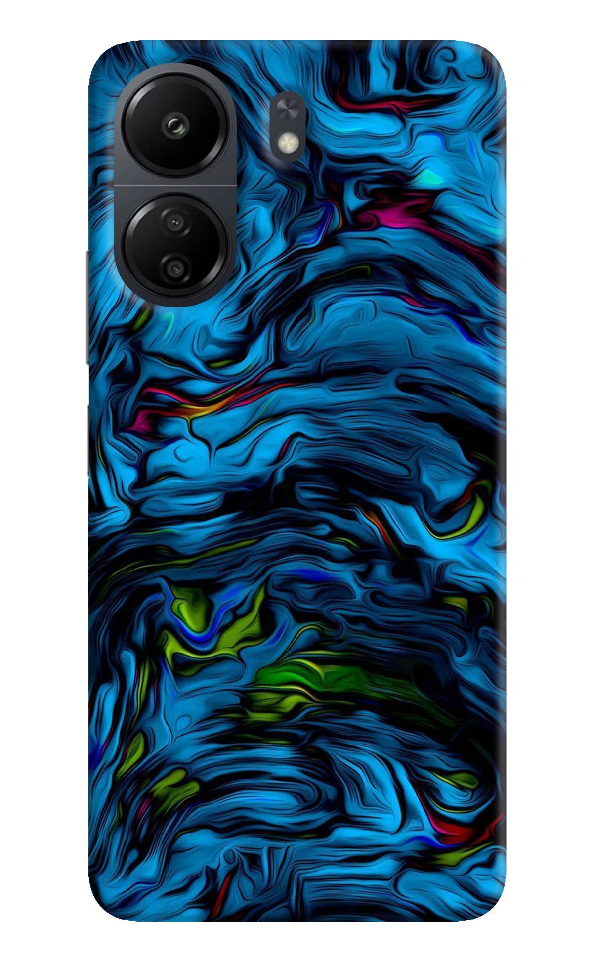 Dark Blue Abstract Poco C65 Back Cover - Dark Blue Abstract Poco C65 Hard Case Back Cover by Casekaro Dark Blue Abstract Poco C65 Hard Case Back Cover by Casekaro