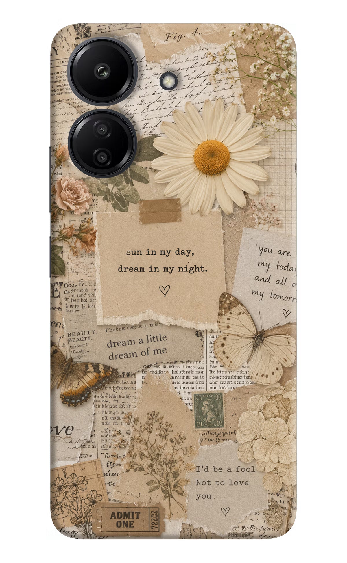 Vintage case Redmi 13C 4G Back Cover - Vintage case Redmi 13C 4G Back Cover Vintage case Redmi 13C 4G Back Cover