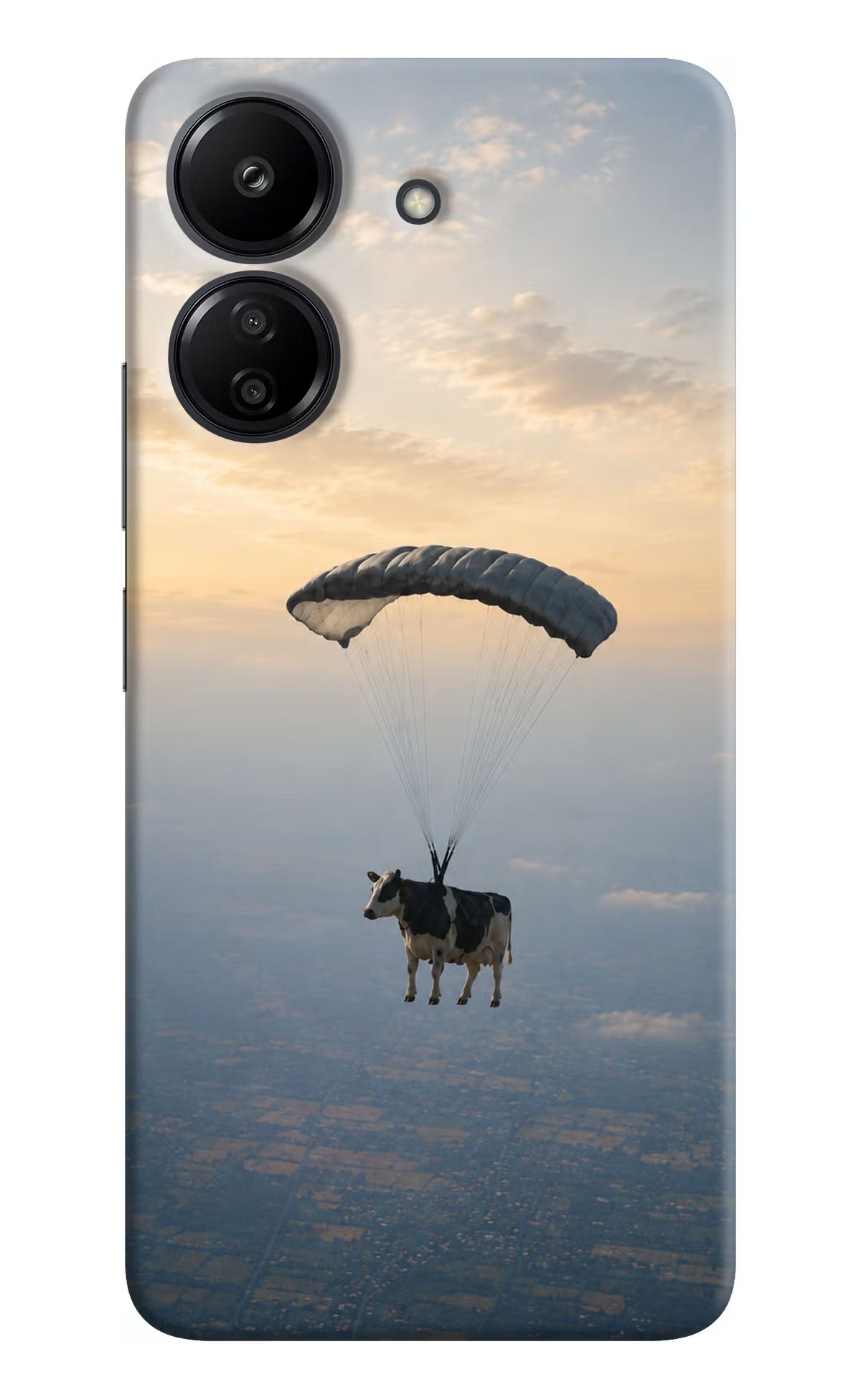 Skydiving Cow Redmi 13C 4G Back Cover - Skydiving Cow Redmi 13C 4G Back Cover Skydiving Cow Redmi 13C 4G Back Cover
