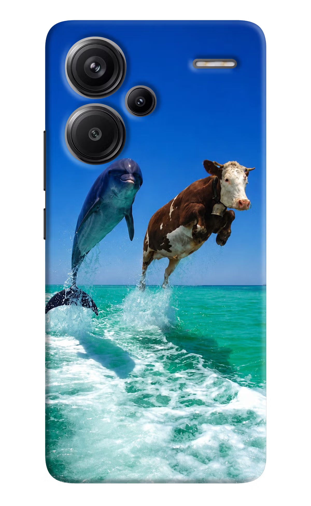 Dolphin vs Cow Redmi Note 13 Pro+ 5G Back Cover - Dolphin vs Cow Redmi Note 13 Pro+ 5G Back Cover Dolphin vs Cow Redmi Note 13 Pro+ 5G Back Cover