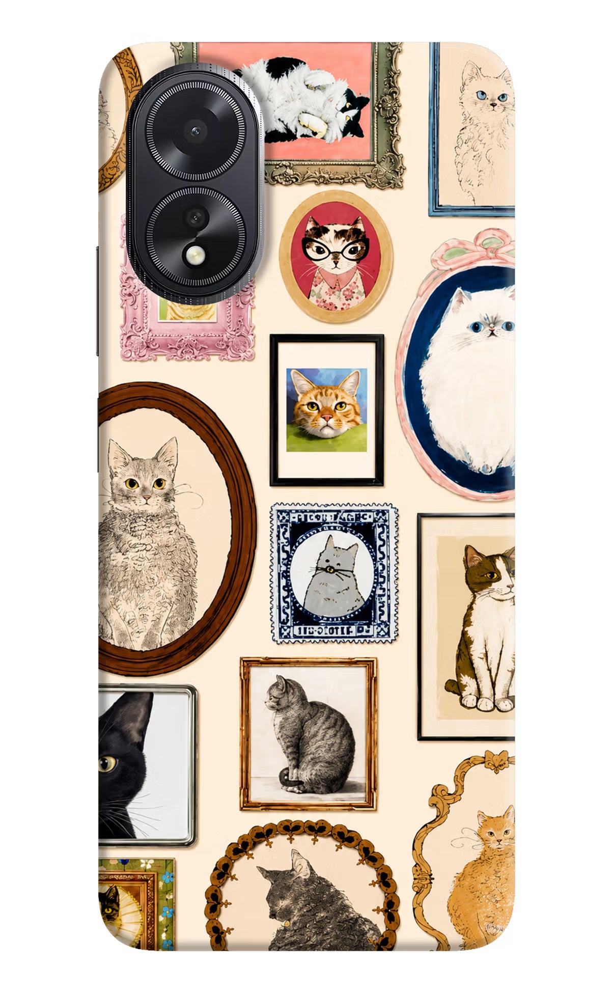 Mirror Cats Oppo A18/Oppo A38 Back Cover - Mirror Cats Oppo A18/Oppo A38 Back Cover Mirror Cats Oppo A18/Oppo A38 Back Cover